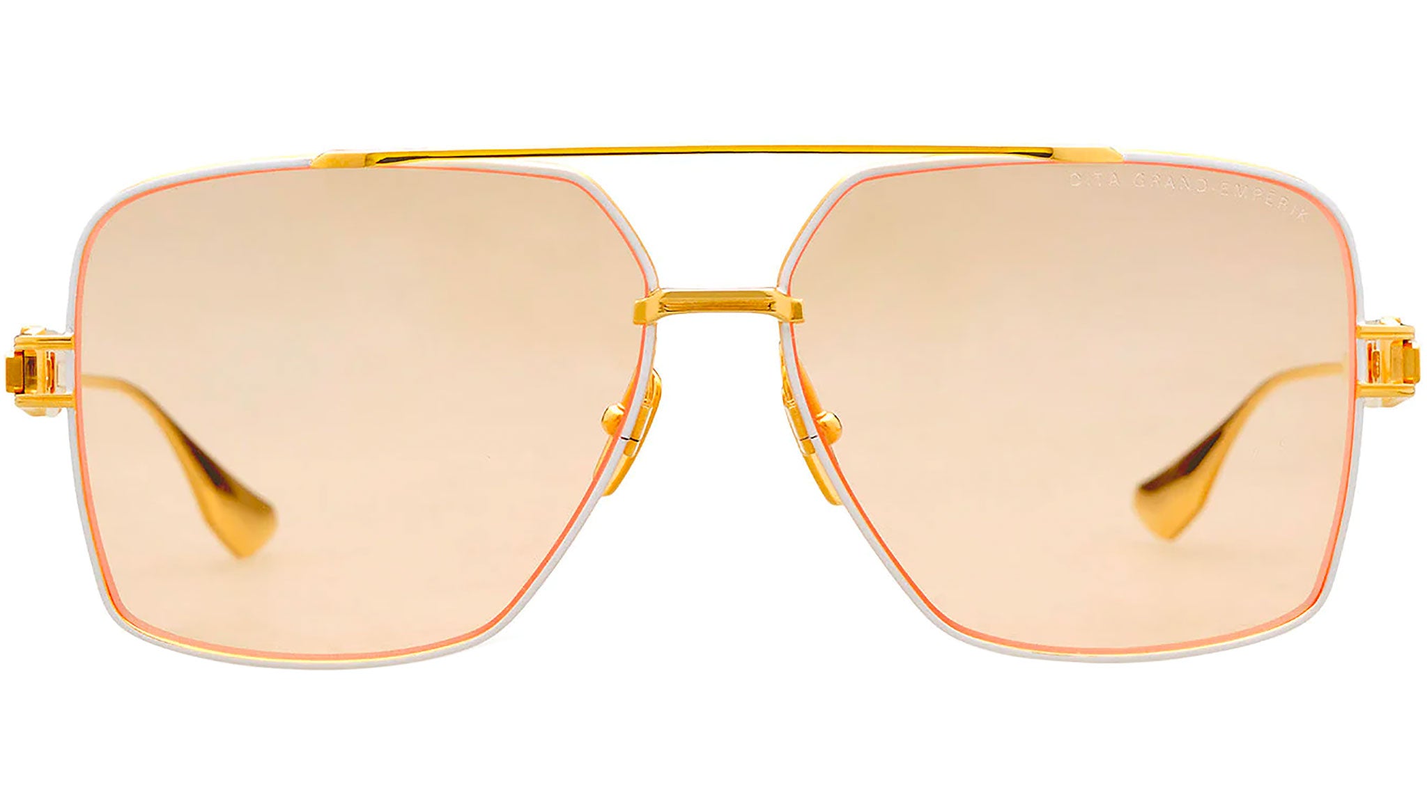 Dita Grand-Emperik DTS159-A Sunglasses 04 Matte White Yellow Gold