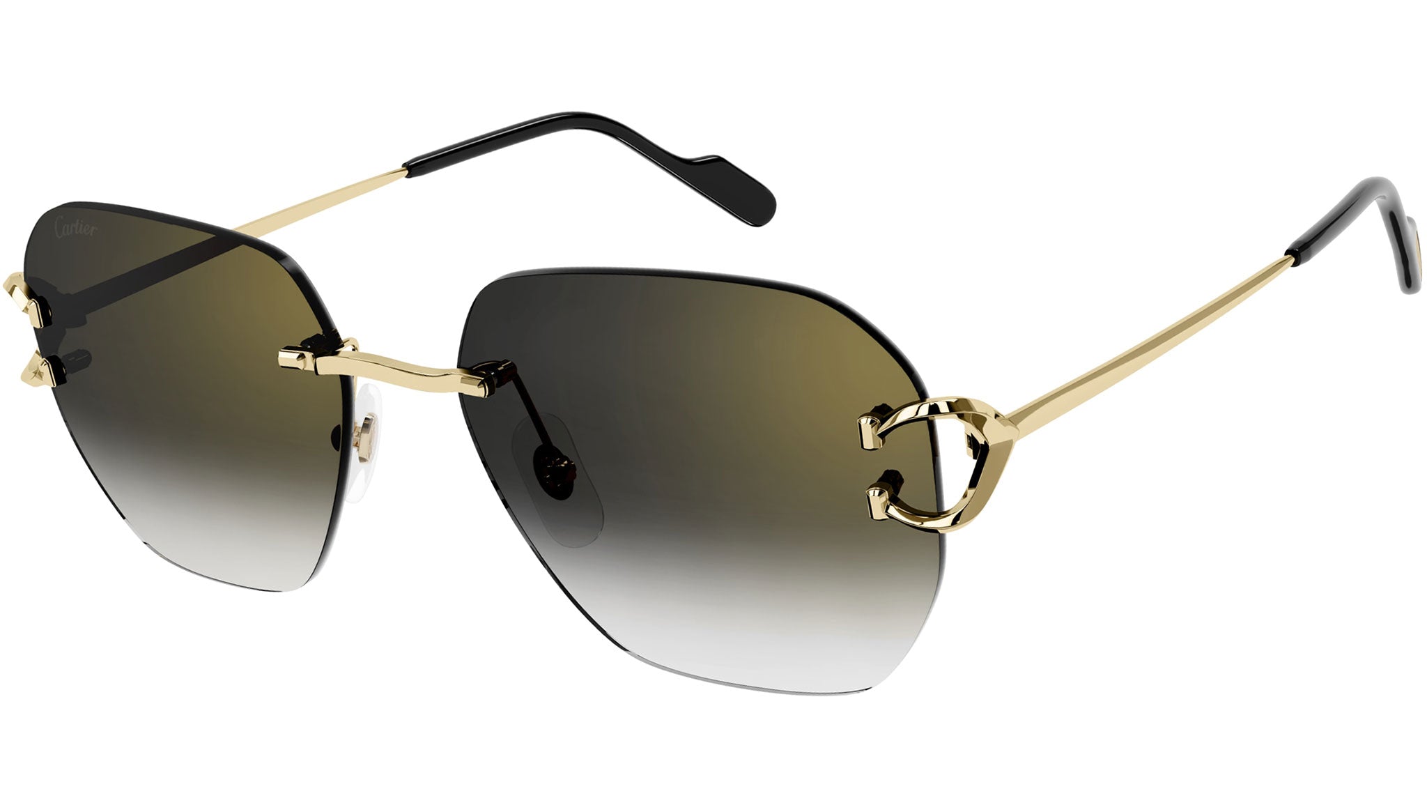 Cartier CT0394S 001 Shiny Gold Sunglasses - eye-oo.com
