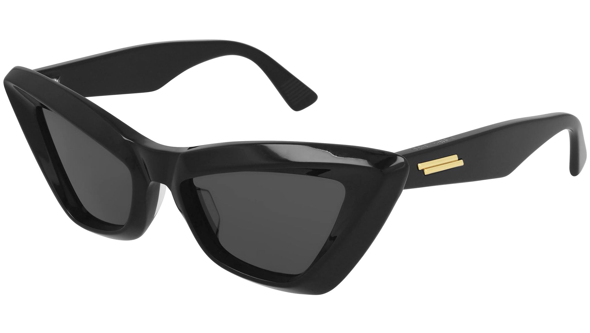 Bottega Veneta Glossy Black Cat-Eye Sunglasses Bottega Veneta BV1346S 001 Sunglasses - US main image 2