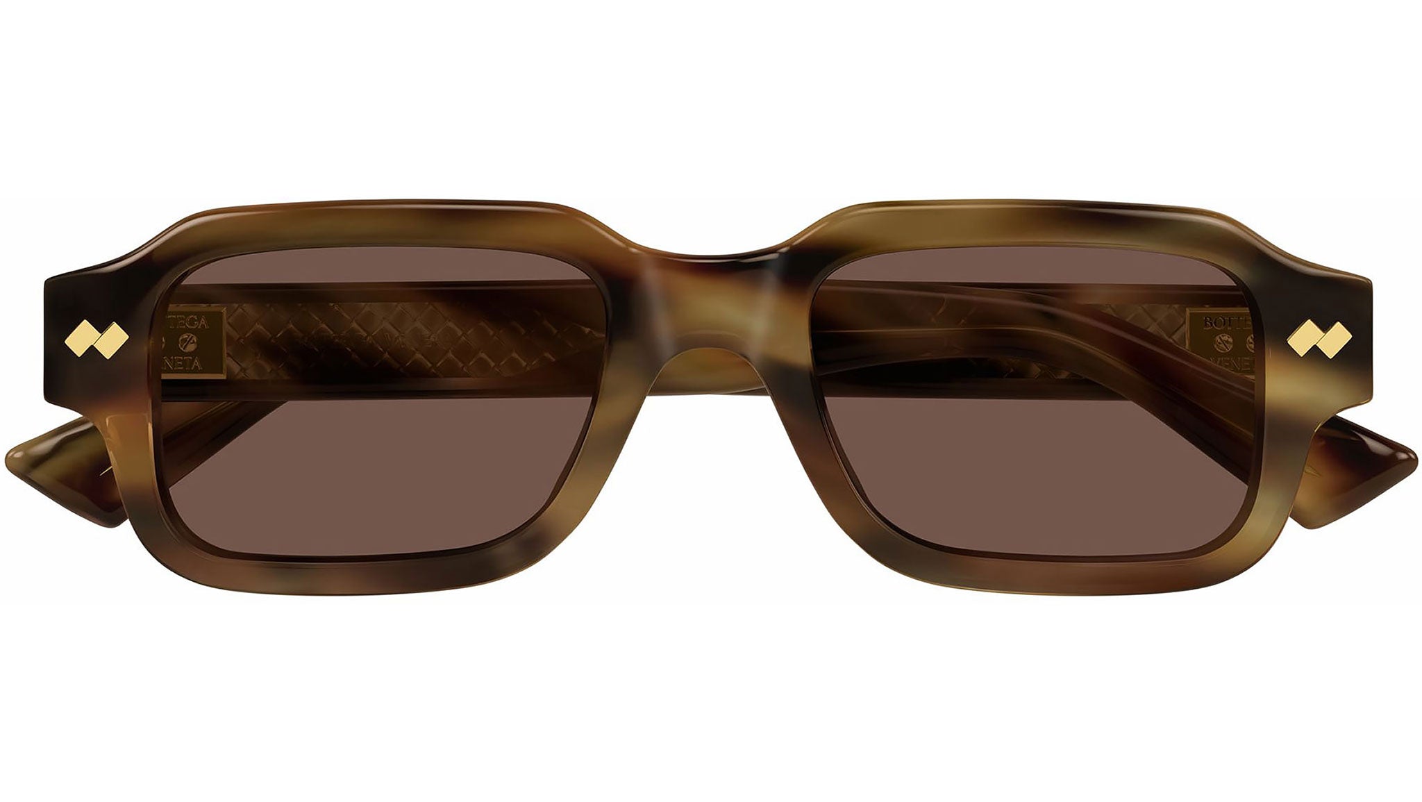 BOTTEGA VENETA ヴィンテージサングラス BV1442S Bottega Veneta Rectangular Sunglasses 002 Havana - eye-oo.com