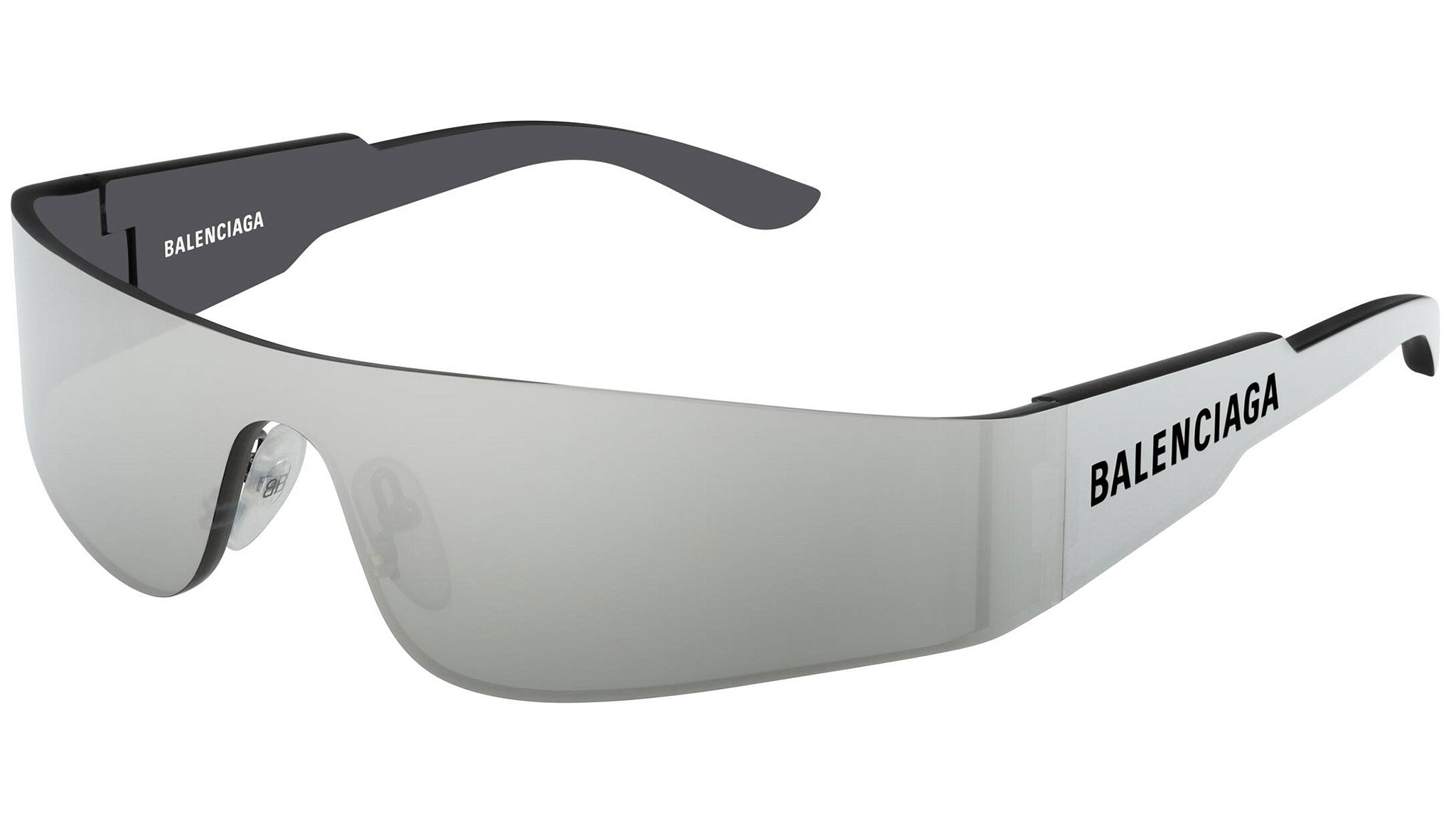 Balenciaga BB0041S 002 Solid Grey Sunglasses - eye-oo.com display picture 1