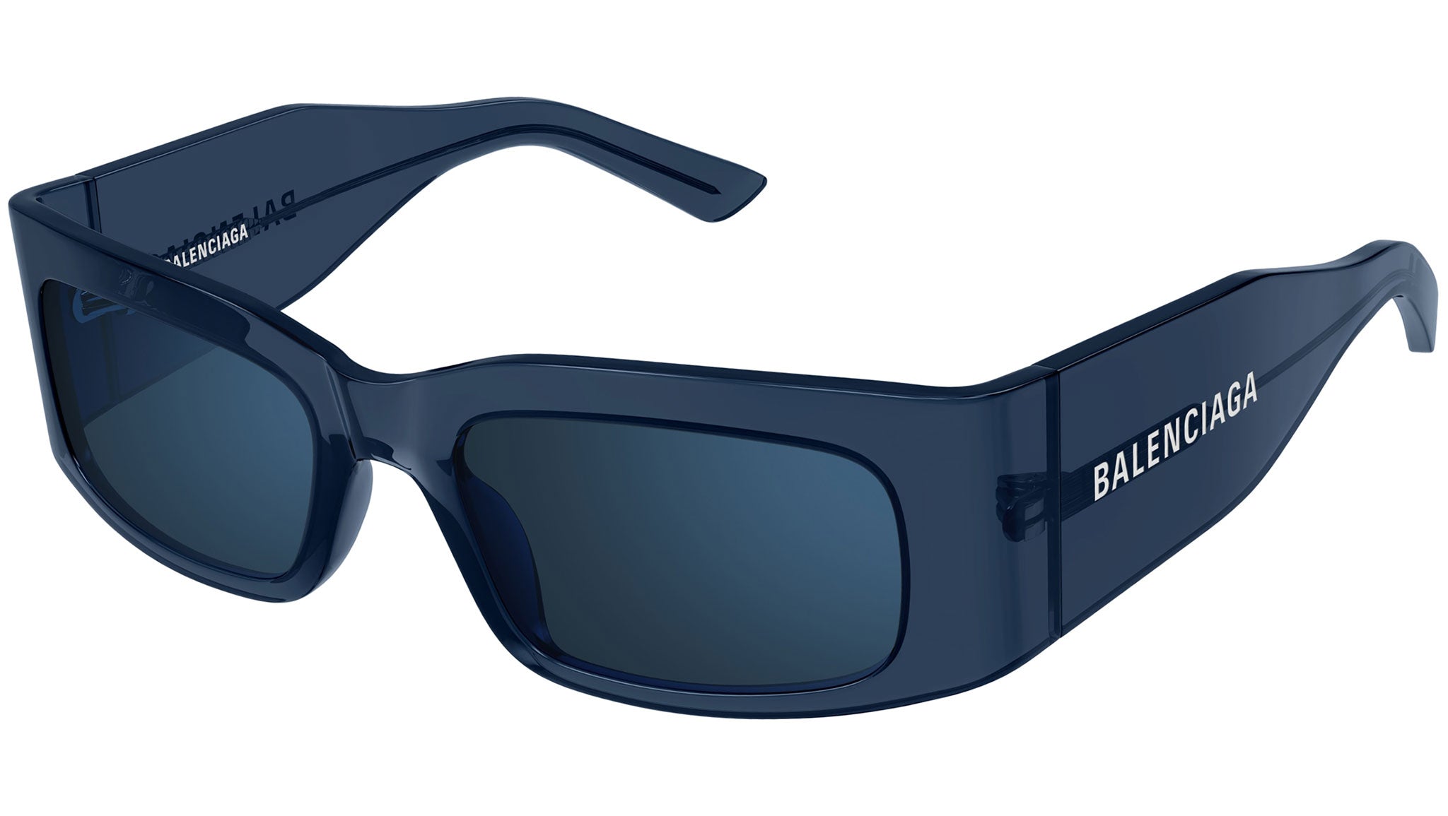 Balenciaga Women\'s Blue Sunglasses - like new condition Balenciaga BB0328S Sunglasses 004 Shiny Blue - eye-oo.com main image 3