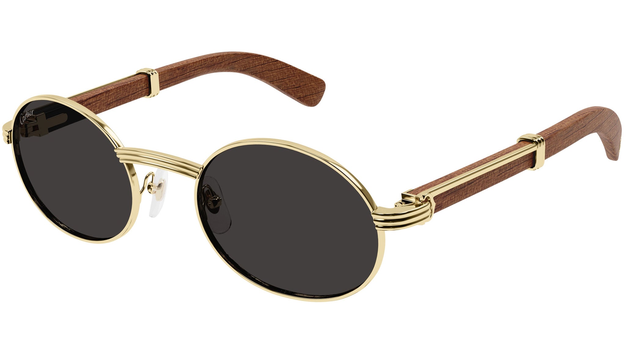 Cartier CT0464S 002 Sunglasses Silver Gold - eye-oo.com