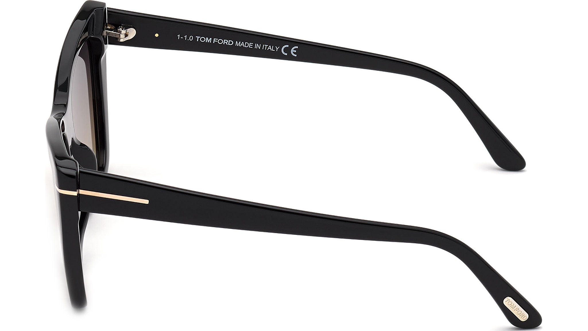 NEW TOM FORD WOMEN TF846 56T SUNGLASSES POPPY-02 FT0846/S EYEWEAR Poppy-02 Shiny Black / Gradient Smoke main image 4