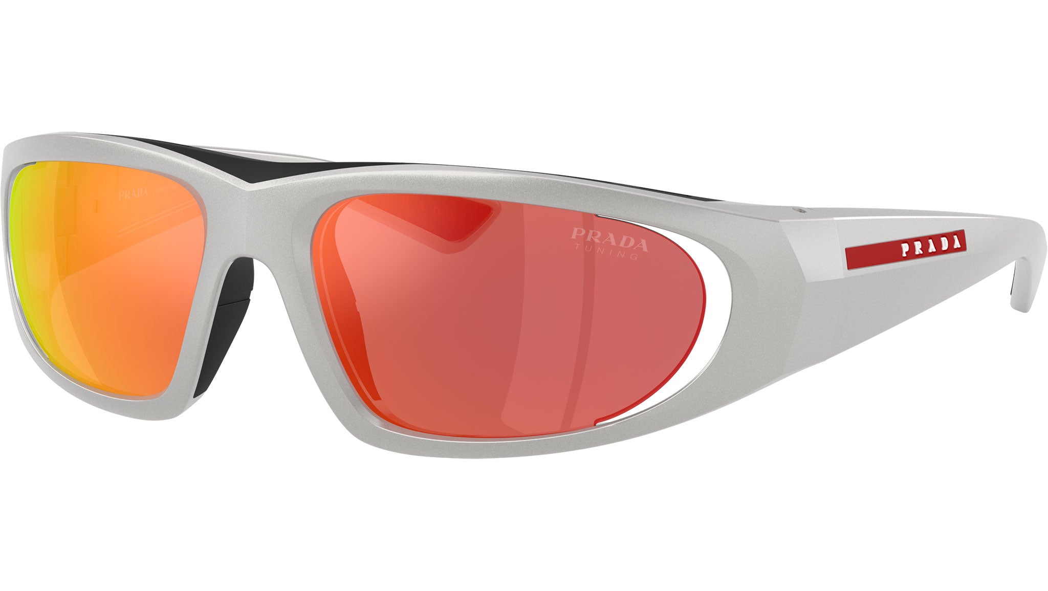 PSB03S Prada Linea Rossa Sunglasses 14Z04U Metal Grey - eye-oo.com