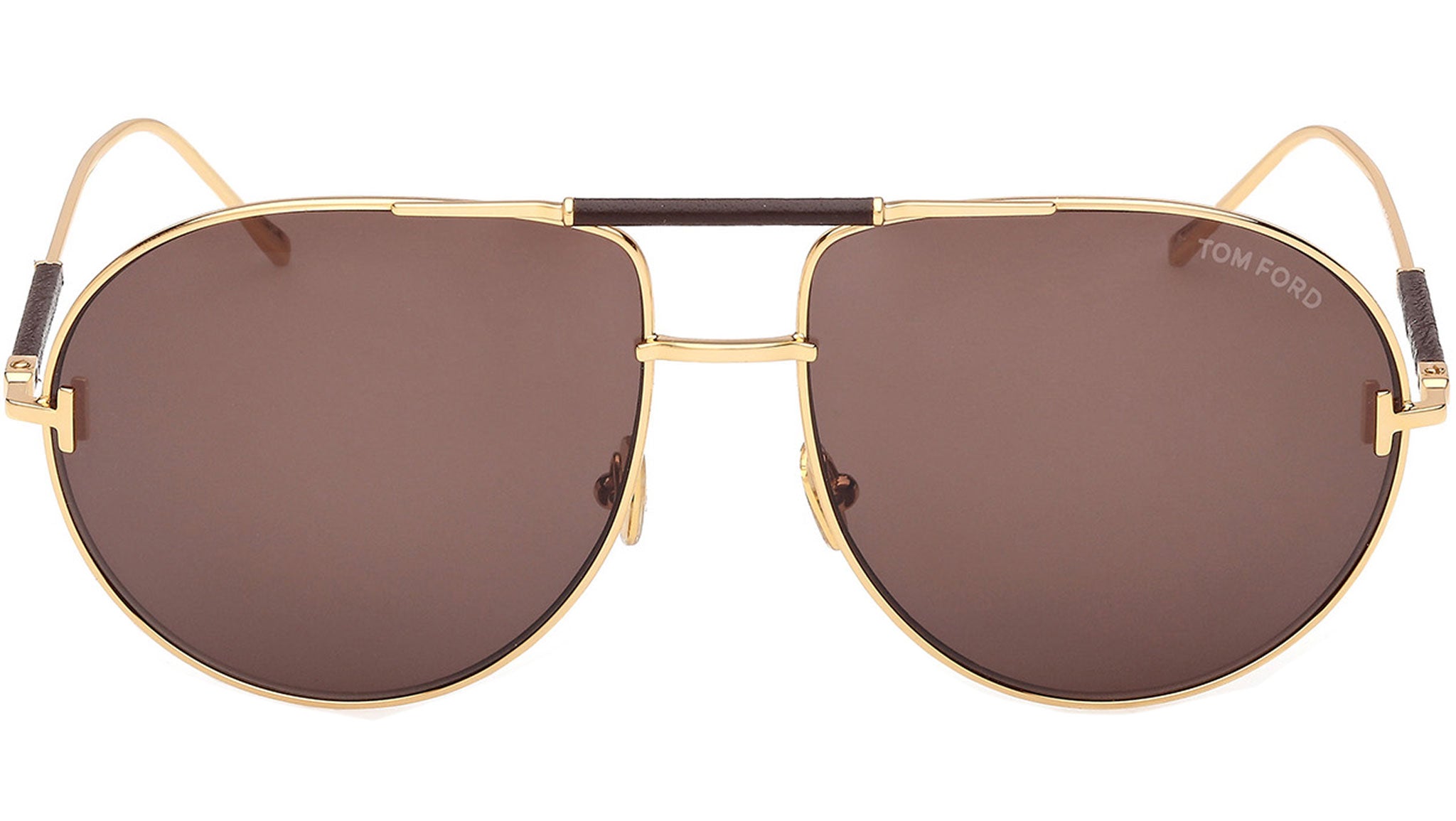 Unisex Tom Ford Gold Frame Sunglasses with Brown Lenses Postalcontacts.com -- Tom Ford FT1022 main image 3