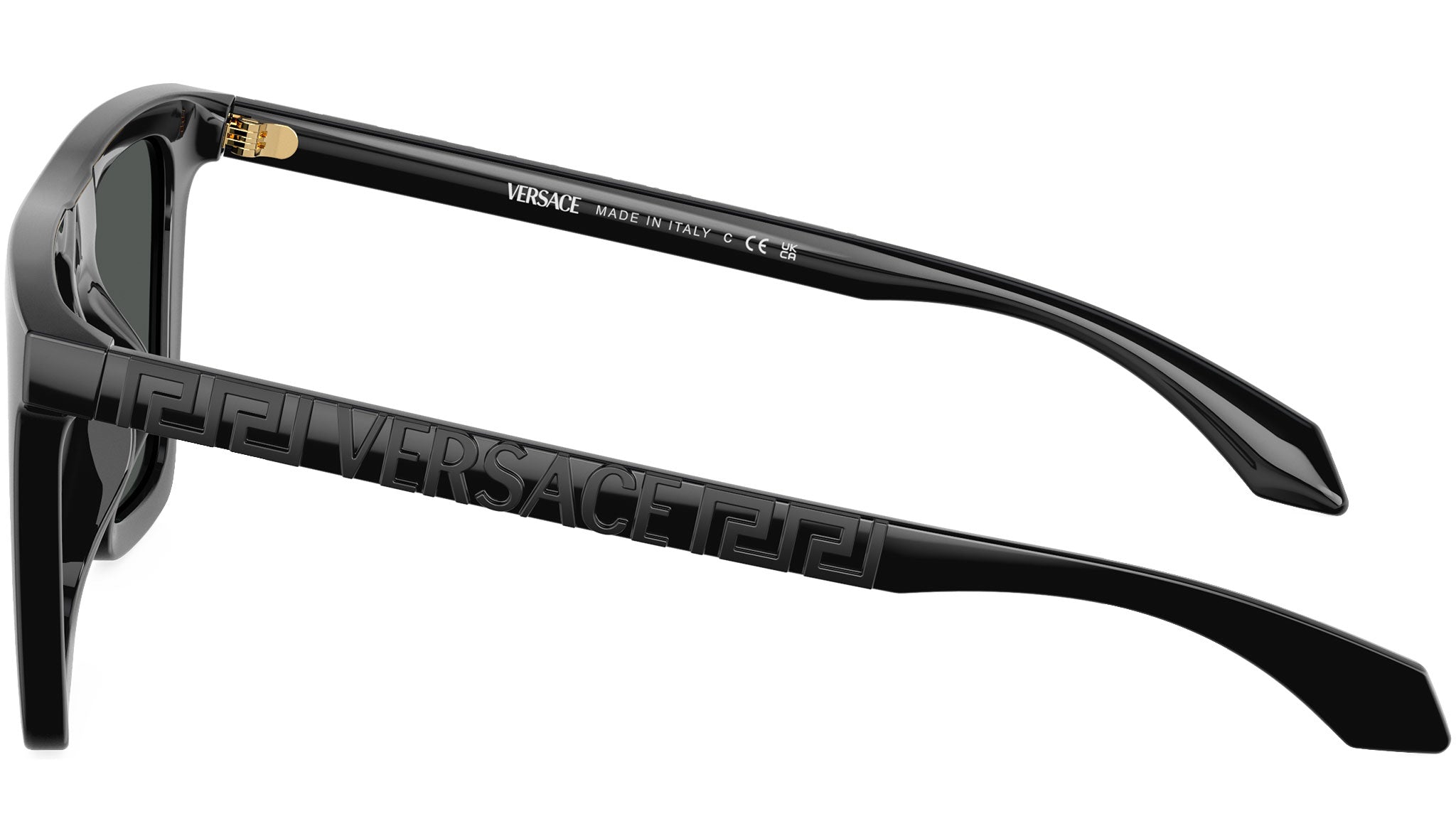 Versace VE4468U GB1/87 Black Dark Grey Sunglasses Versace VE4468U GB1/87 Black Sunglasses for Man – LookerOnline main image 4