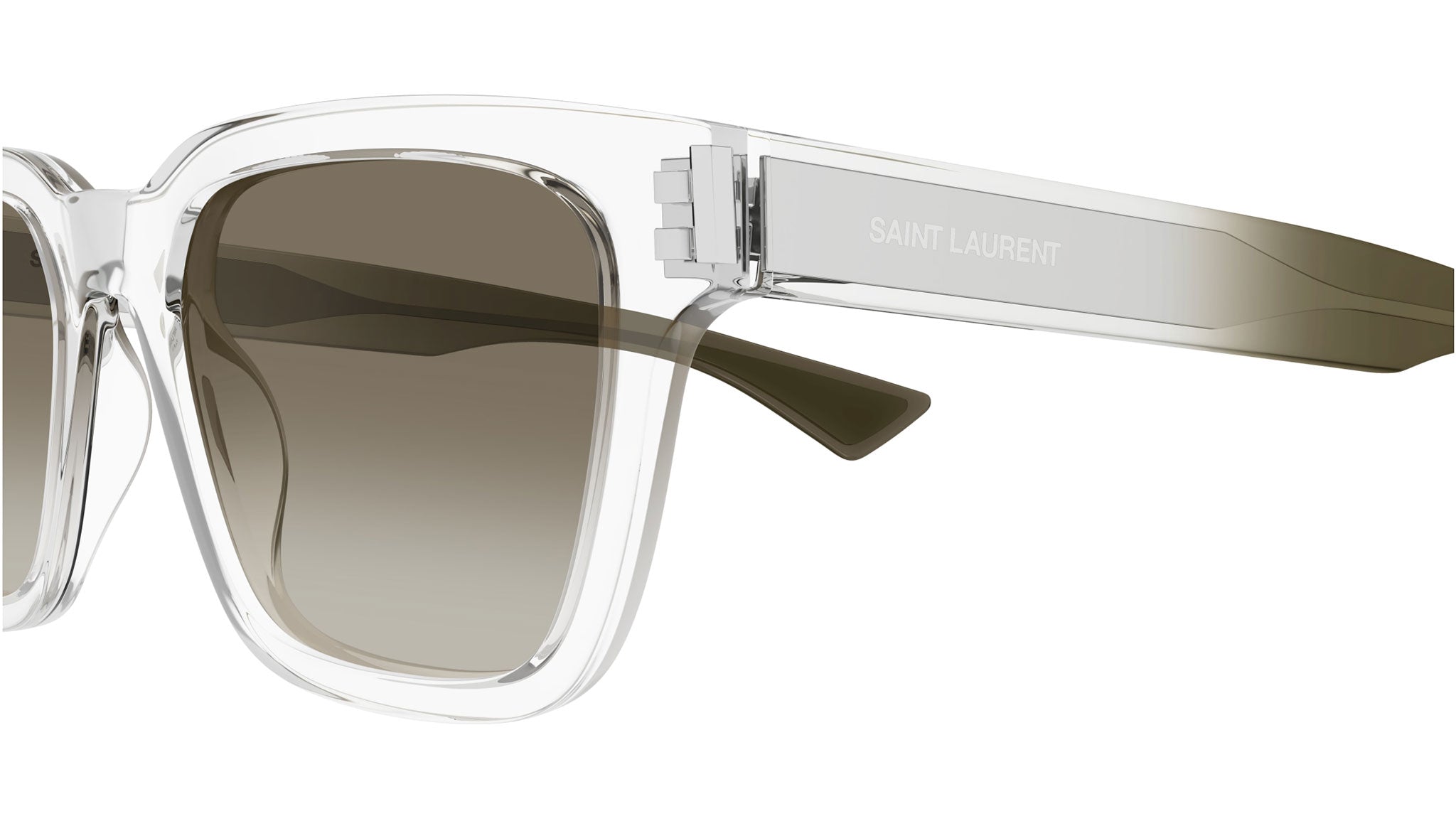 Saint Laurent Transparent Frame Sunglasses-circa 2018/2019 Saint Laurent Semi-Transparent Square Acetate Sunglasses  main image 4