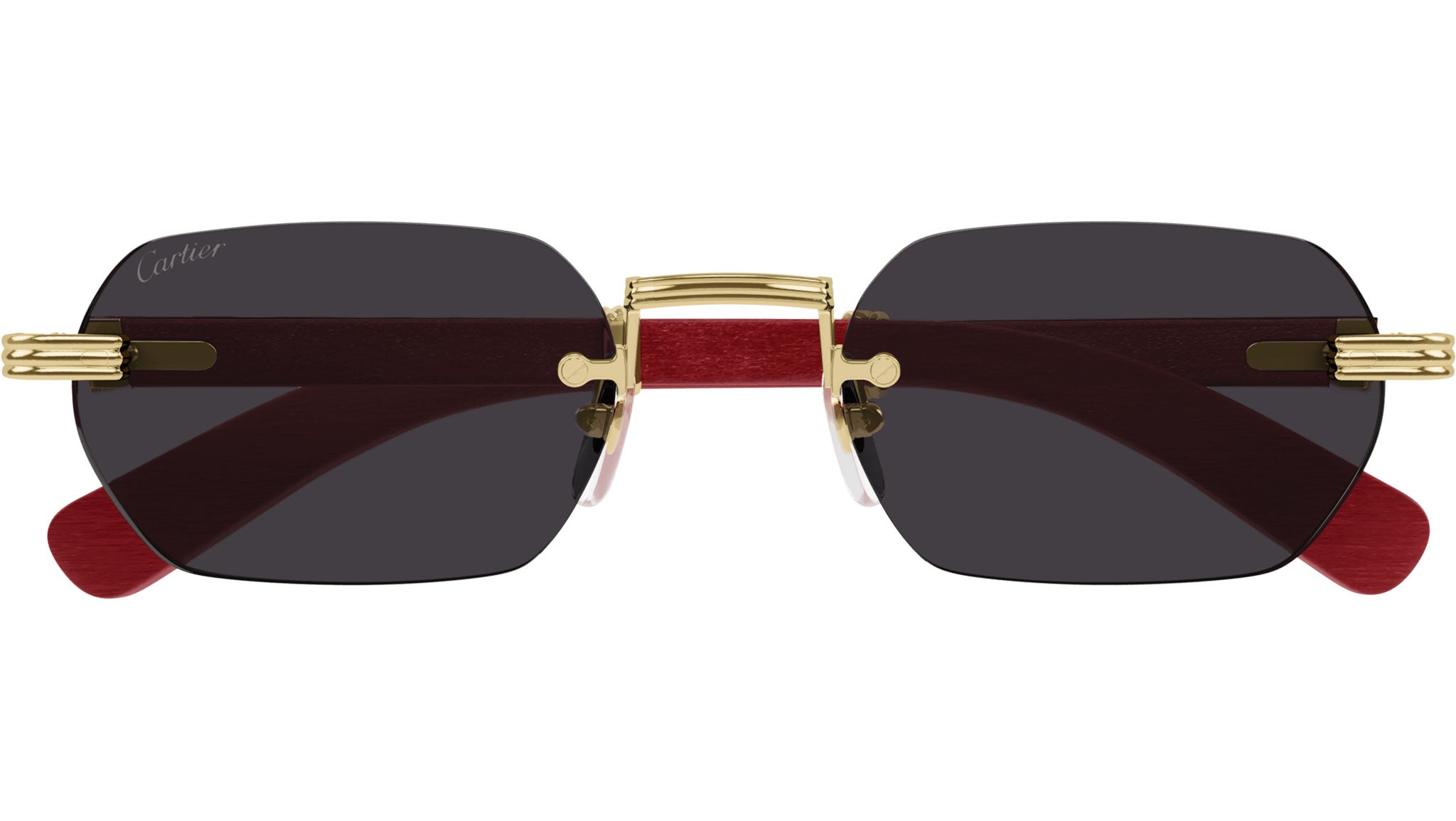 Cartier CT0362S 004 Gold Grey Sunglasses - eye-oo.com