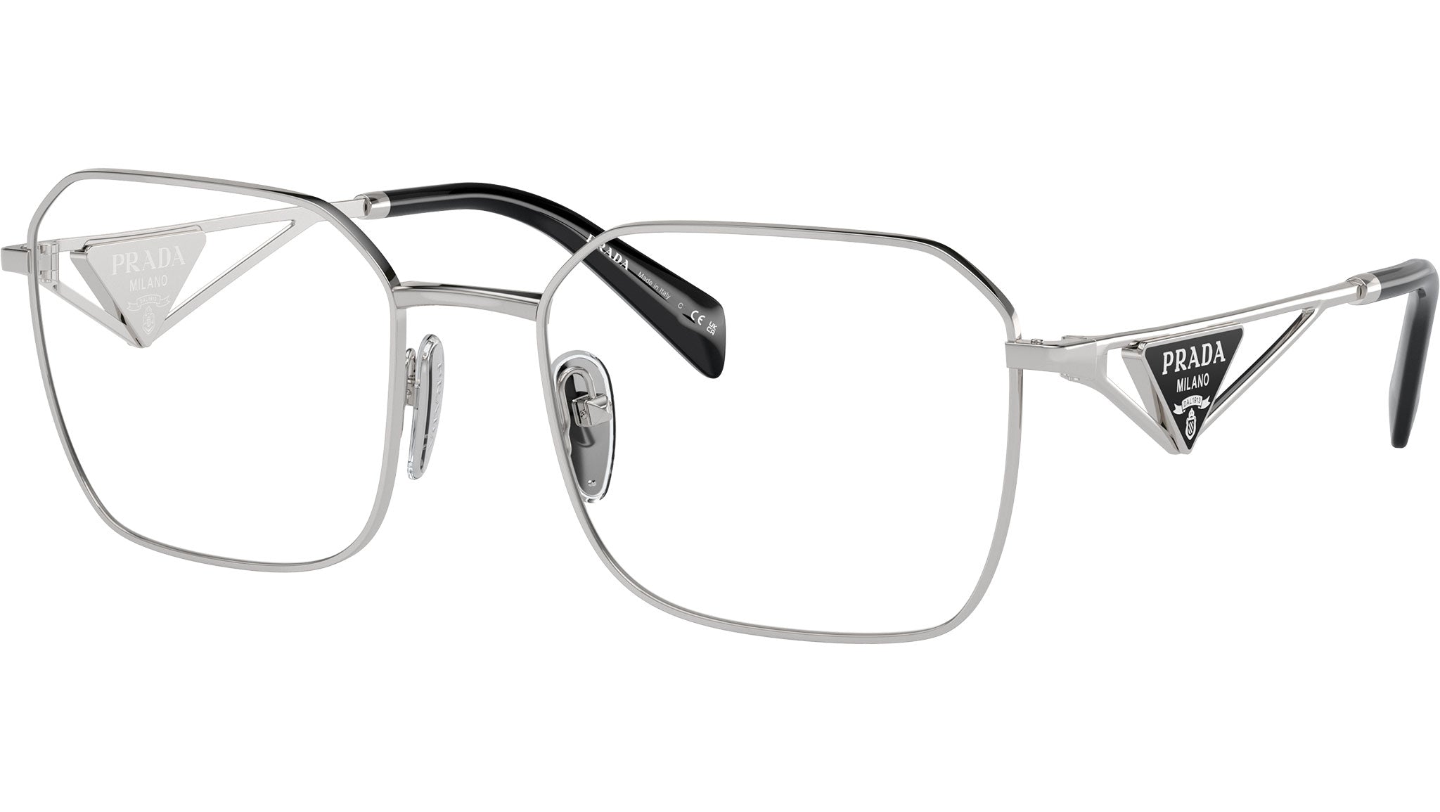 Prada PR A51V Eyeglasses 1BC1O1 Silver - eye-oo.com