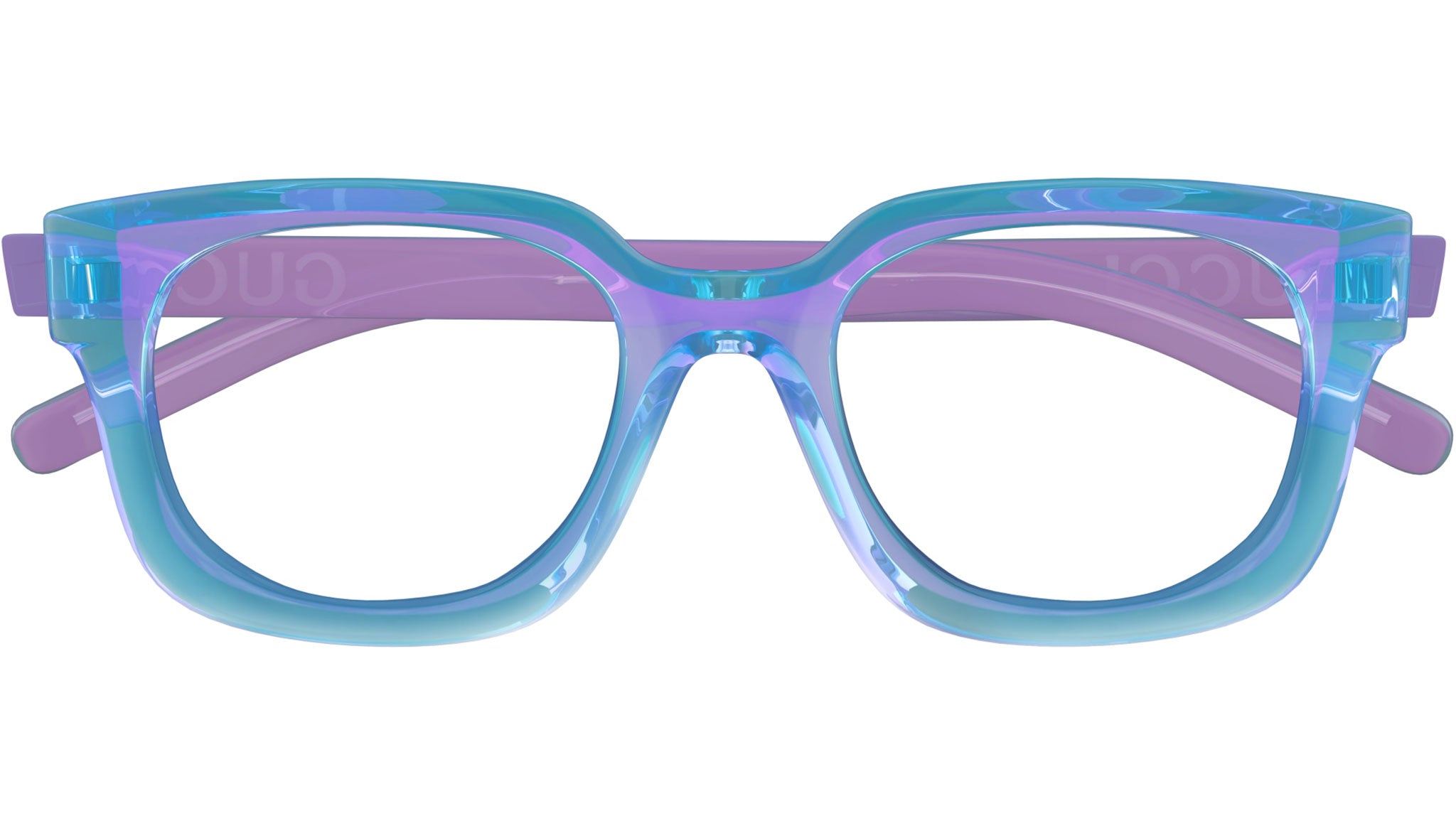 Gucci Eyeglasses GG1721O 003 Light-Blue Transparent Violet - eye