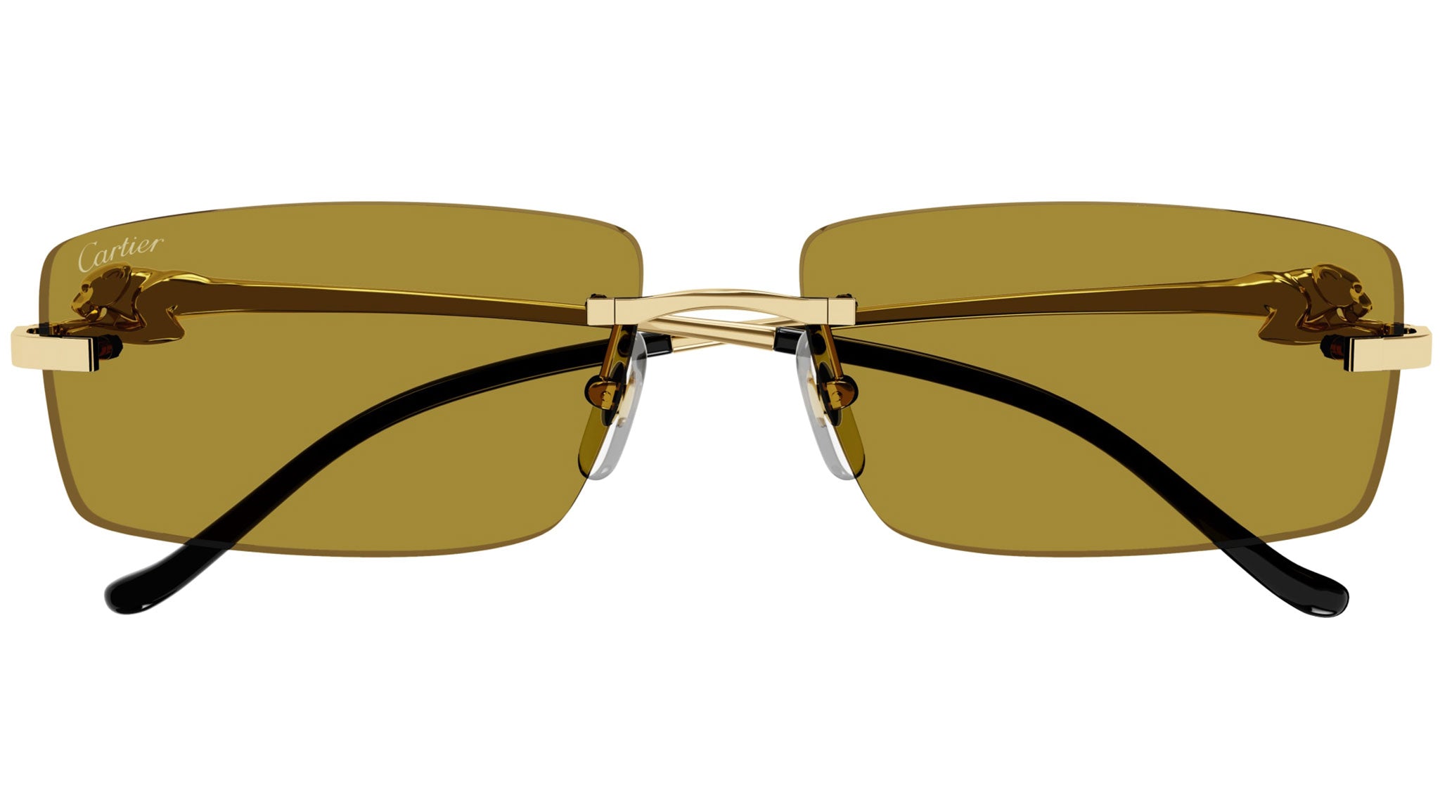 【超破格】Cartier サングラス　イエローゴールド Panthère de Cartier Sunglasses CT0430S 003 Gold Yellow - eye-oo.com