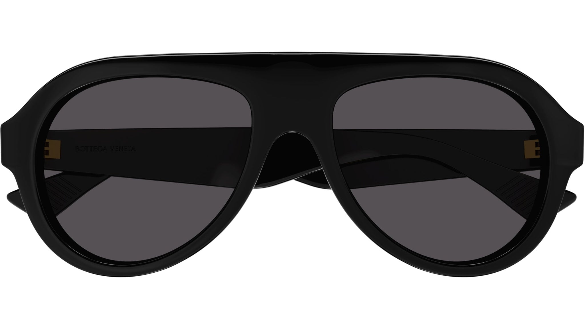 Bottega Veneta ブラックサングラス Bottega Veneta BV1214S 001 Shiny Black Sunglasses - eye-oo.com