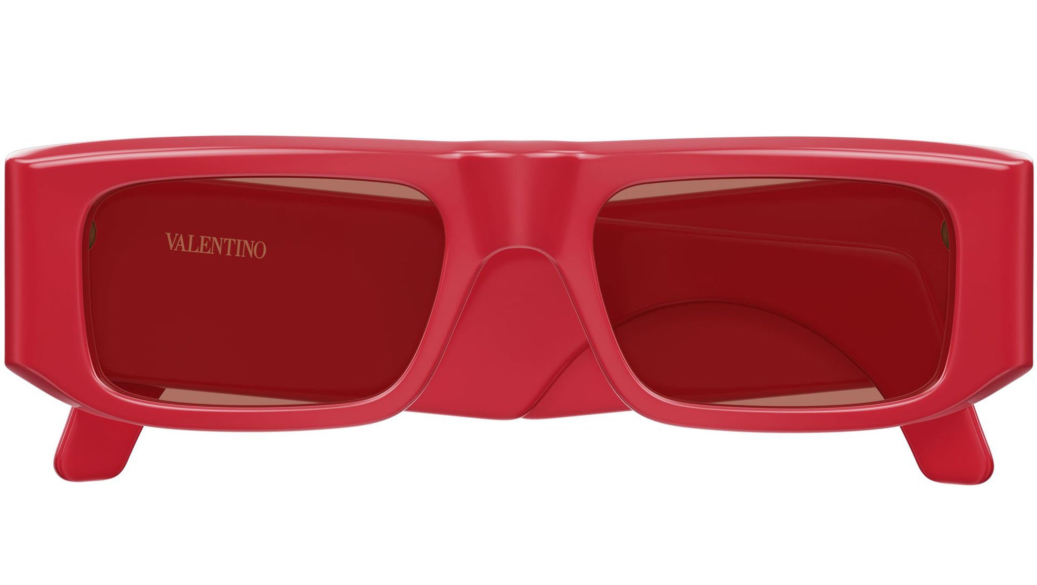 Valentino VG0005S Sunglasses 003 Red Warm Brown Rectangular  display picture 3