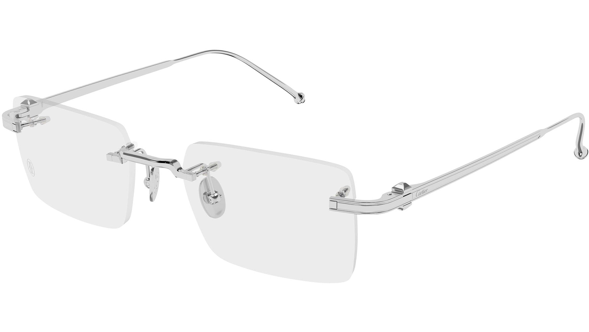Cartier CT0619O Eyeglasses 002 Shiny Silver - eye-oo.com