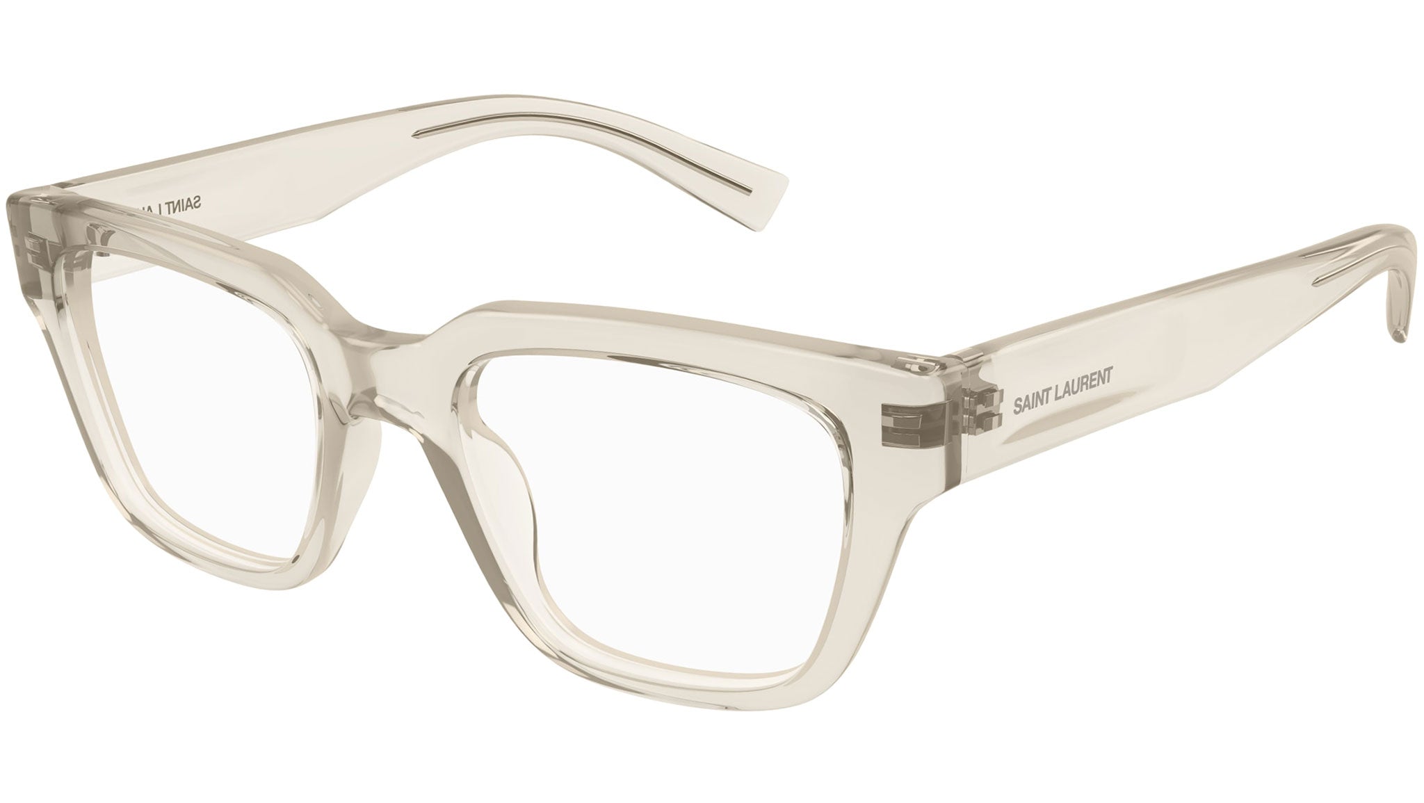 Saint Laurent SL 804 Eyeglasses 004 Beige Transparent - eye-oo.com