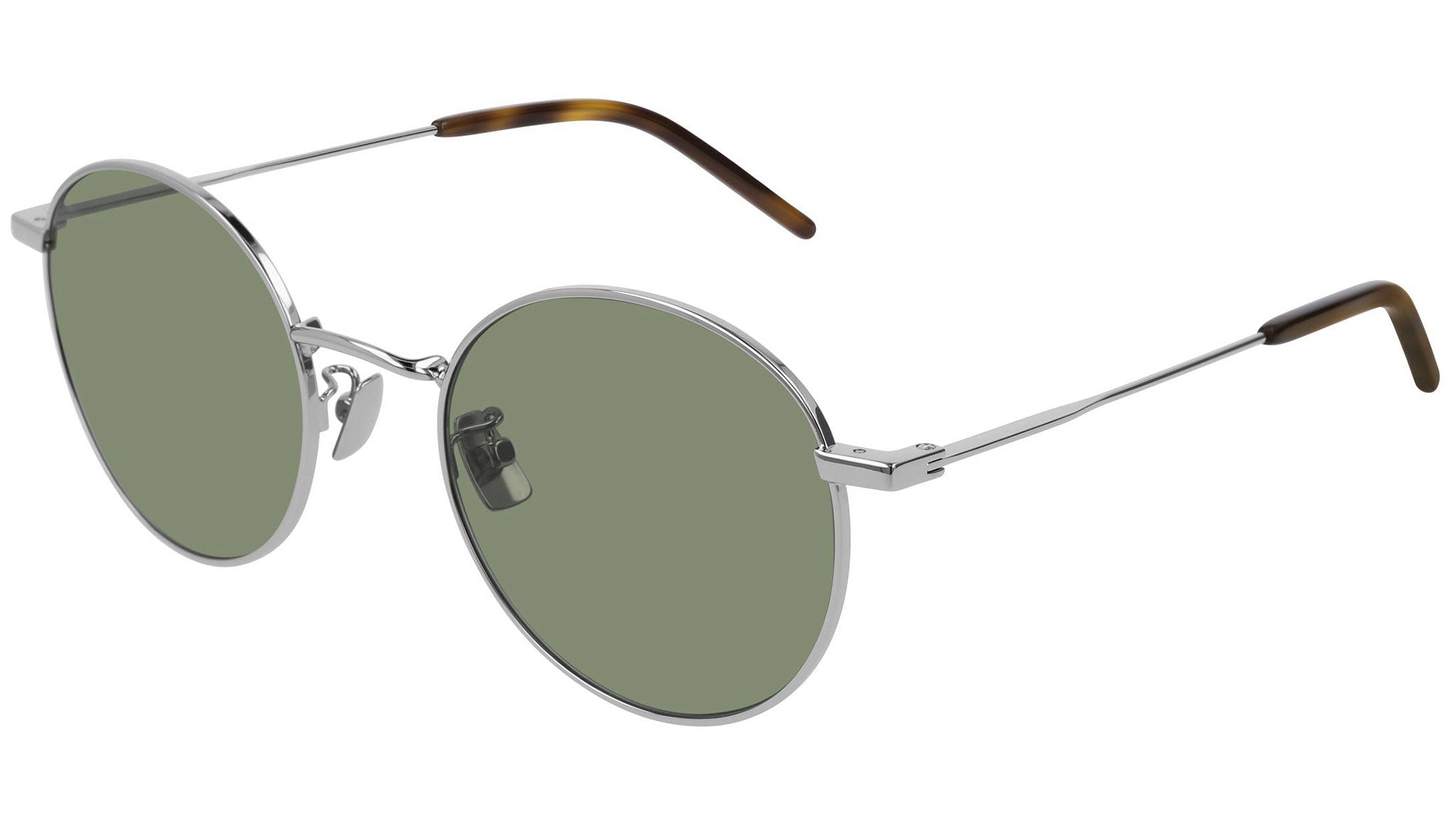Saint Laurent SL 250 002 Shiny Silver Sunglasses - eye-oo.com