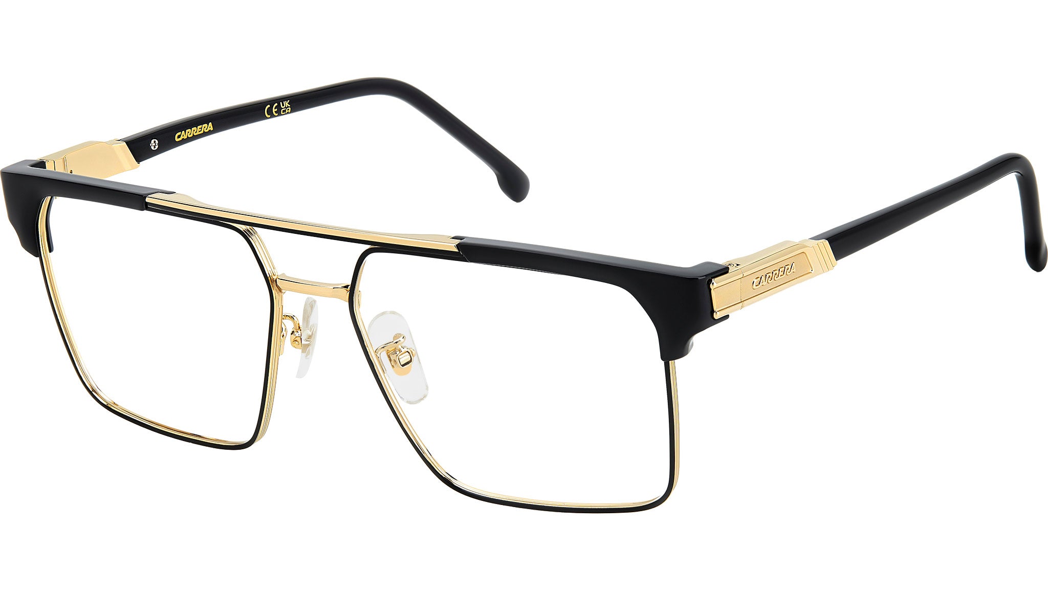 Carrera Black Frame Gold Mirror Lense.  Special Edition.  New in Case CARRERA GLORY II 001 86 YELLOW GOLD BLACK BROWN LENS SPECIAL  main image 2