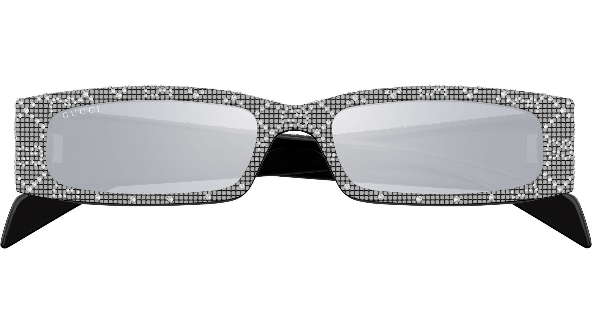 New Gucci Black Embellished Rectangular Frame Sunglasses Gucci Beveled Acetate Rectangle Sunglasses | Neiman Marcus main image 4