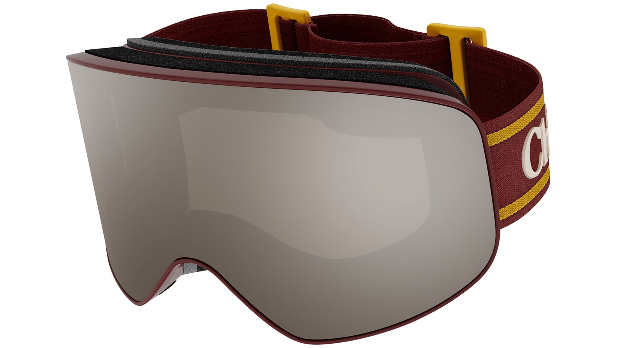 Chloe CH0072S 002 Shield Ski Mask/Sunglasses - Burgundy/Yellow/Violet Chloé Goggles CH0072S 003 Matte Brown - eye-oo.com main image 2