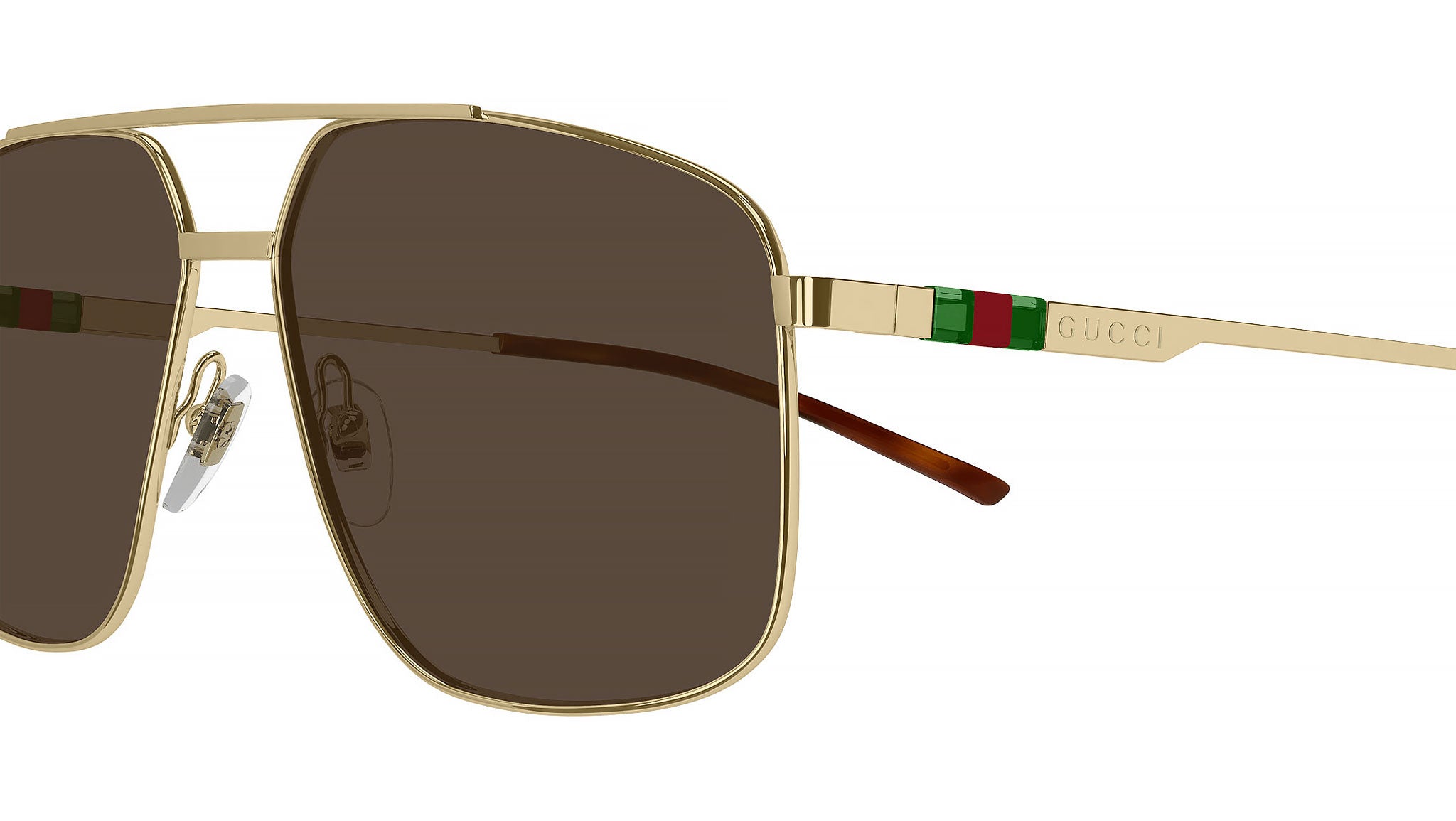 GUCCI アビエーター ツーブリッジ GG2222 ブラウンレンズ Gucci Gg2052s Brown Female Aviator Sunglasses | Eyewear Index