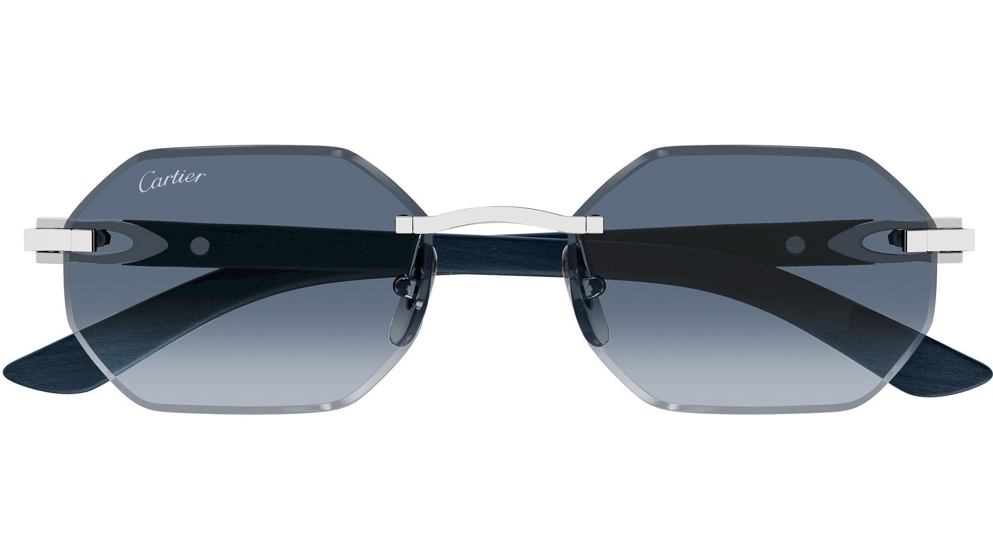 Cartier CT0439S Sunglasses 007 Shiny Silver - eye-oo.com