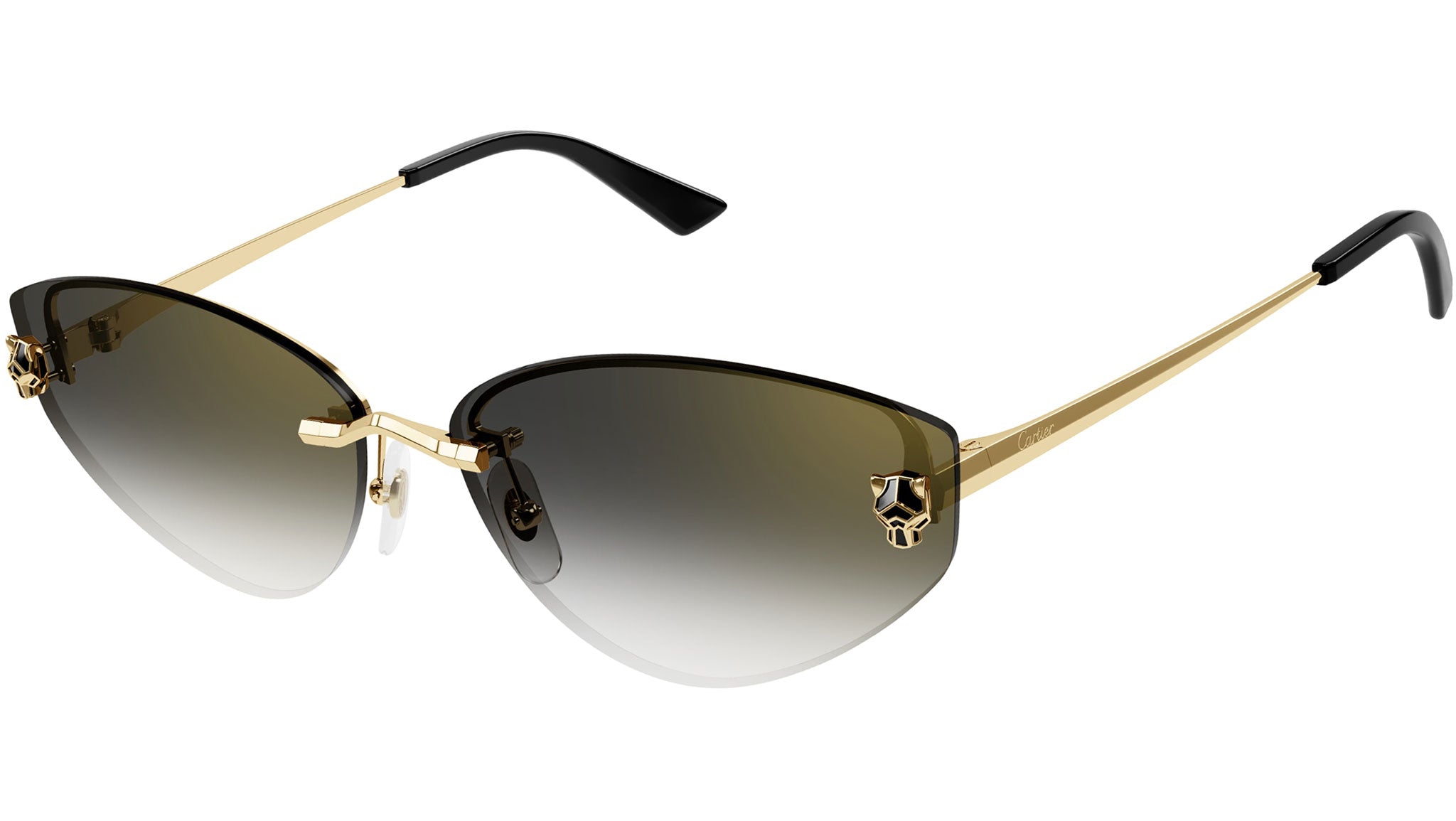Panthère de Cartier Sunglasses CT0431S 001 Gold Grey - eye-oo.com
