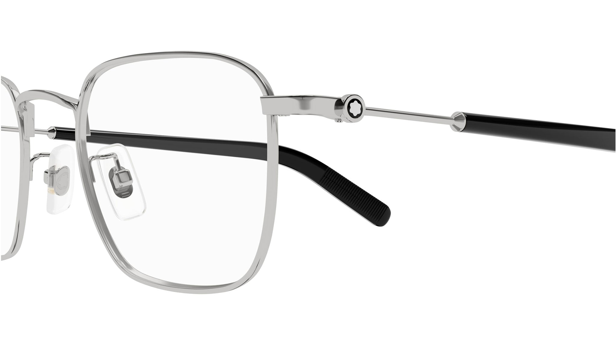 MB0389O Montblanc Rectangular Eyeglasses 007 Ruthenium - eye-oo.com