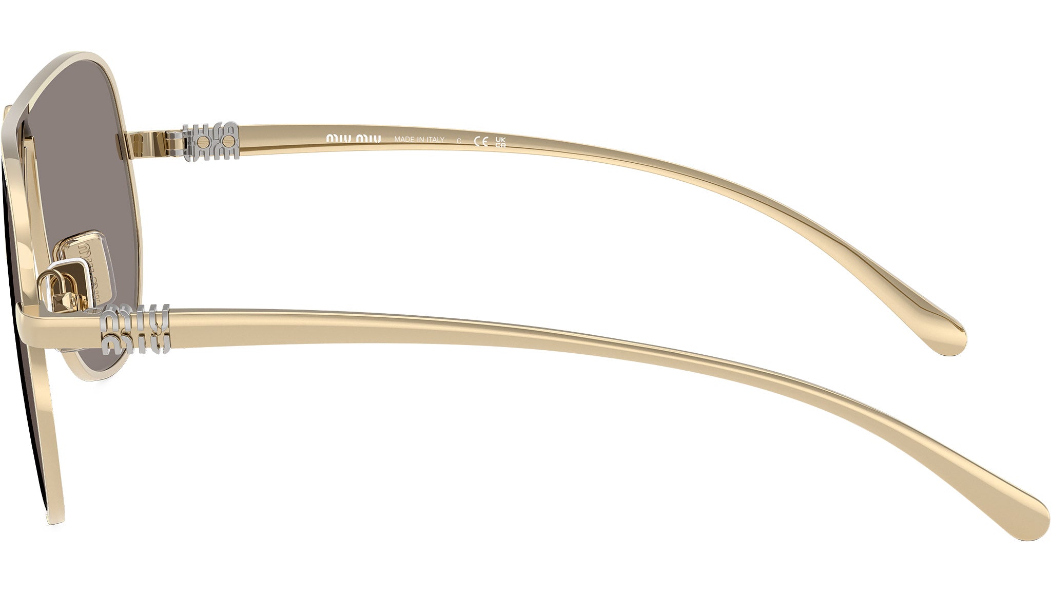 Miu Miu MUA56S Sunglasses ZVN80Q Pale Gold - eye-oo.com display picture 1