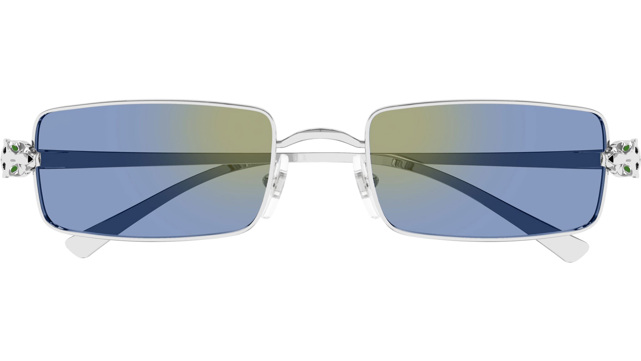 Panthère de Cartier Sunglasses CT0473S 004 Silver Blue - eye-oo.com
