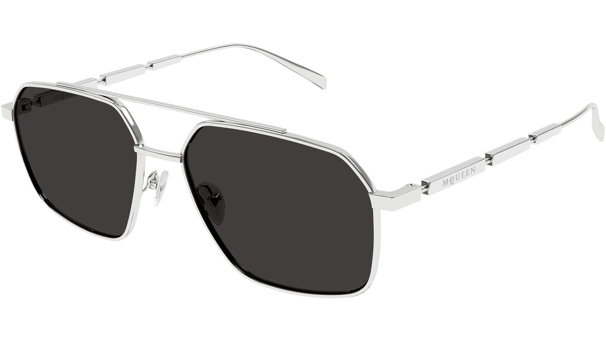 Alexander McQueen Black Aviator Sunglasses with Case Alexander McQueen AM0478S 001 Sunglasses - US main image 4