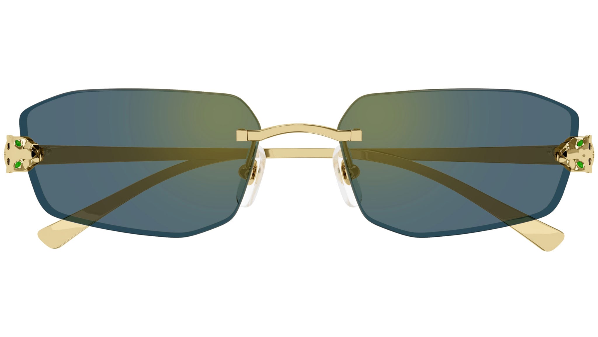Panthère de Cartier Sunglasses CT0474S 003 Gold Green - eye-oo.com