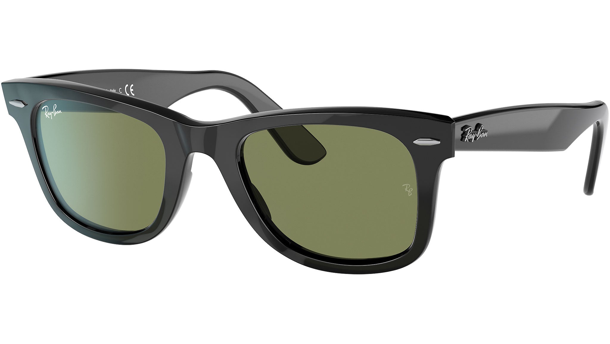 RayBan レイバンサングラス WAYFARER RB2140 Ray-Ban Wayfarer RB2140 64954E Black Sunglasses - eye-oo.com