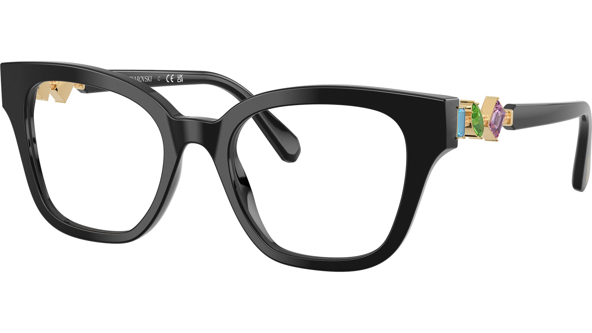0SK2048 Swarovski Glasses 1001 Black - eye-oo.com
