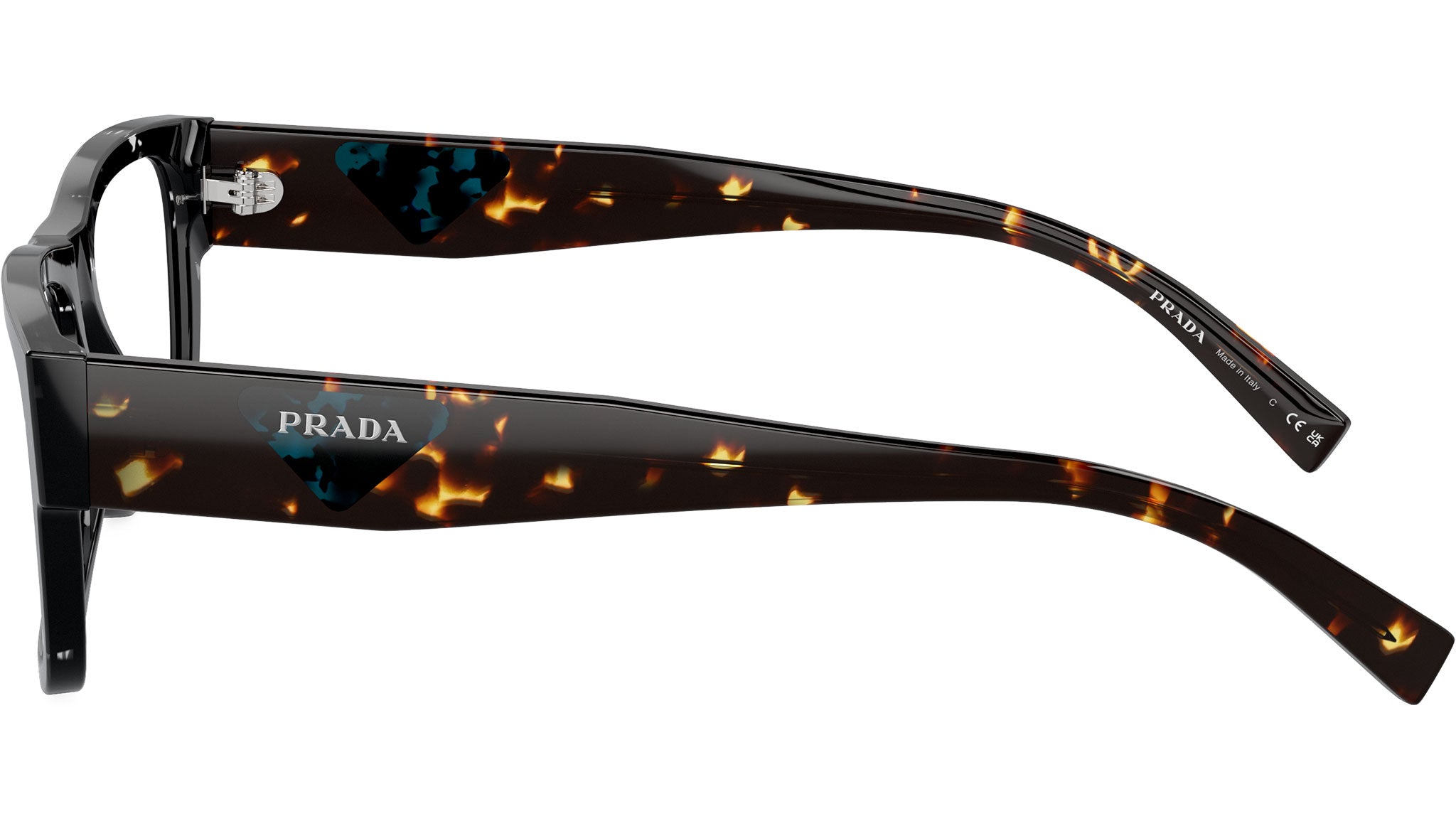 Prada PR 15YV Eyeglasses 15S1O1 Black Crystal - eye-oo.com