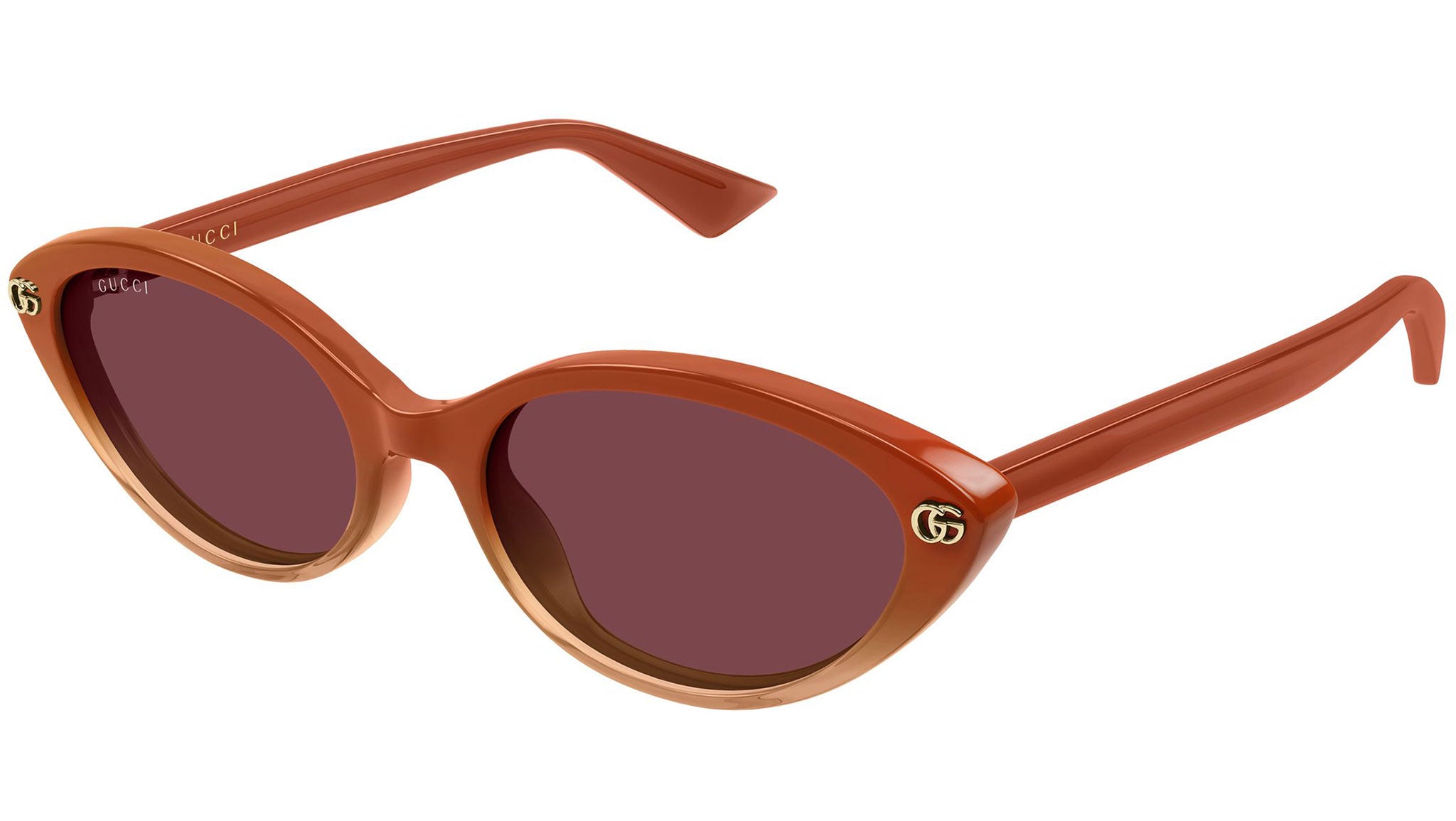 Gucci GG2110S 003 Orange Burgundy Sunglasses - eye-oo.com