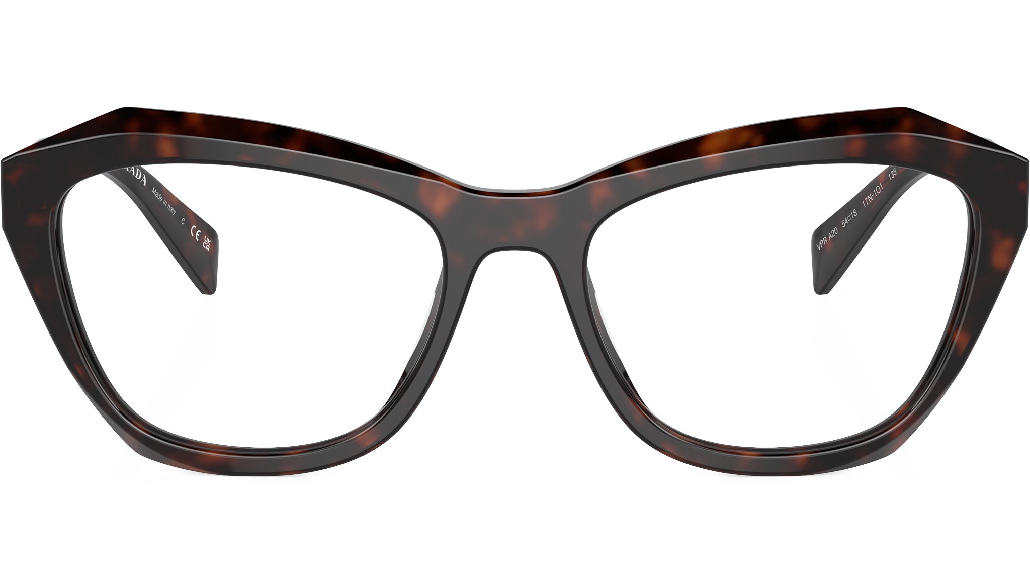 【専用】私の発送可能日は月〜木の昼の2〜3時だけ様 PRADA Prada PR A20V Eyeglasses 17N1O1 Tortoise - eye-oo.com