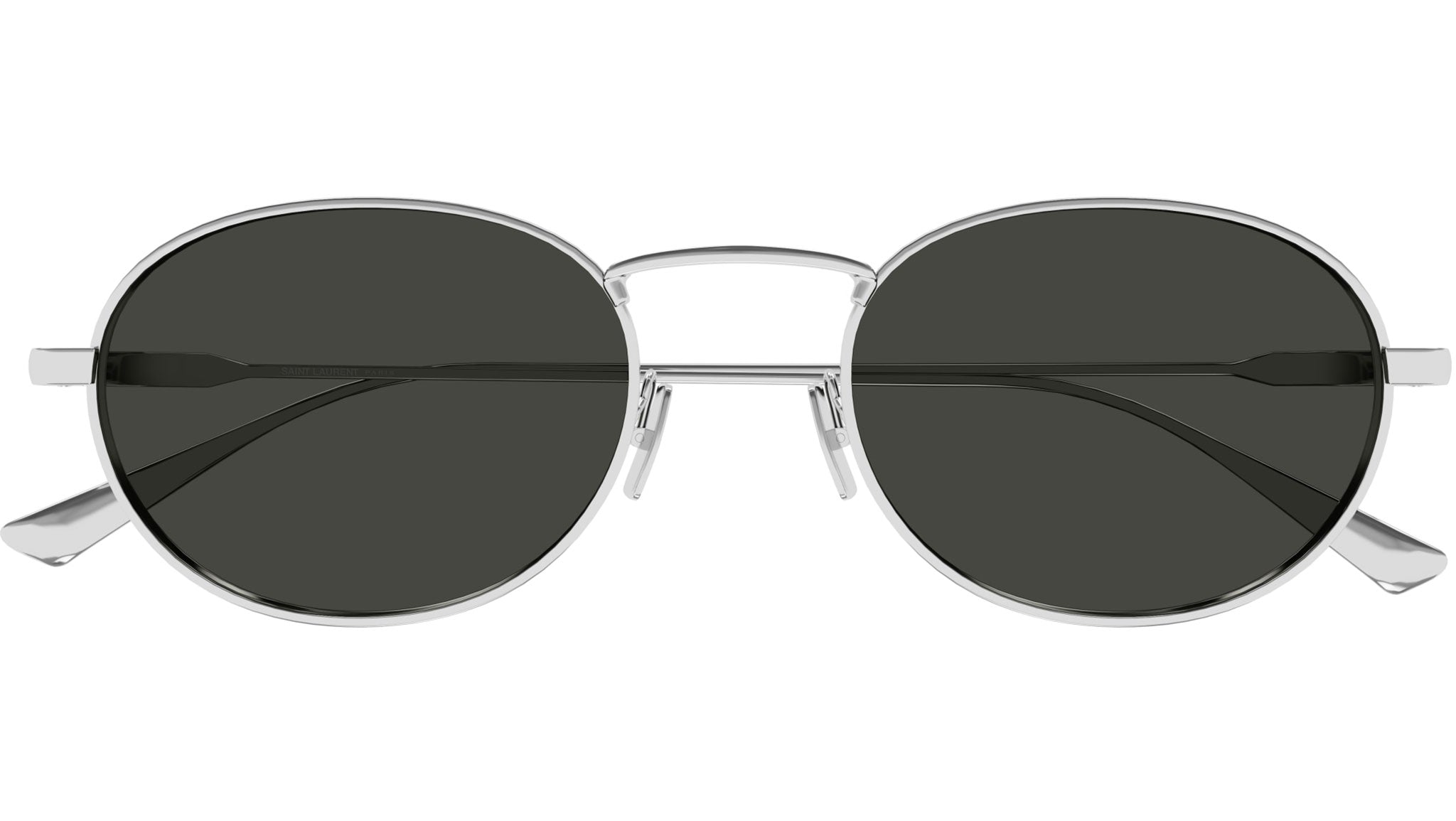 Saint Laurent SL 799 002 Oval Sunglasses Silver - eye-oo.com