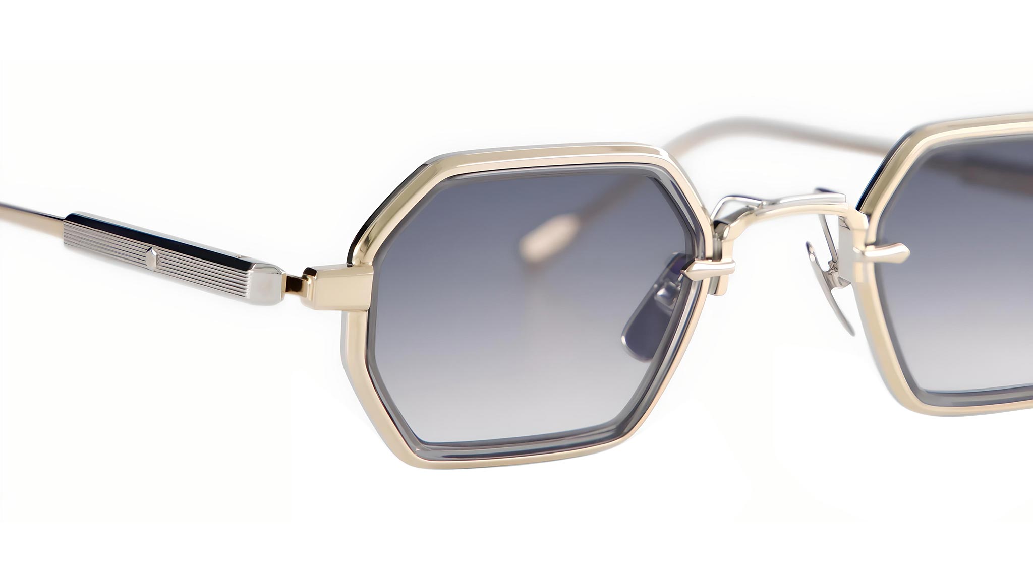 世界350本限定 Sato Eyewear Hadar-T 鯖江製 最高峰チタン Sato Hadar-T LG/P-1 Sunglasses Lunar Gold and Platinum - eye-oo.com