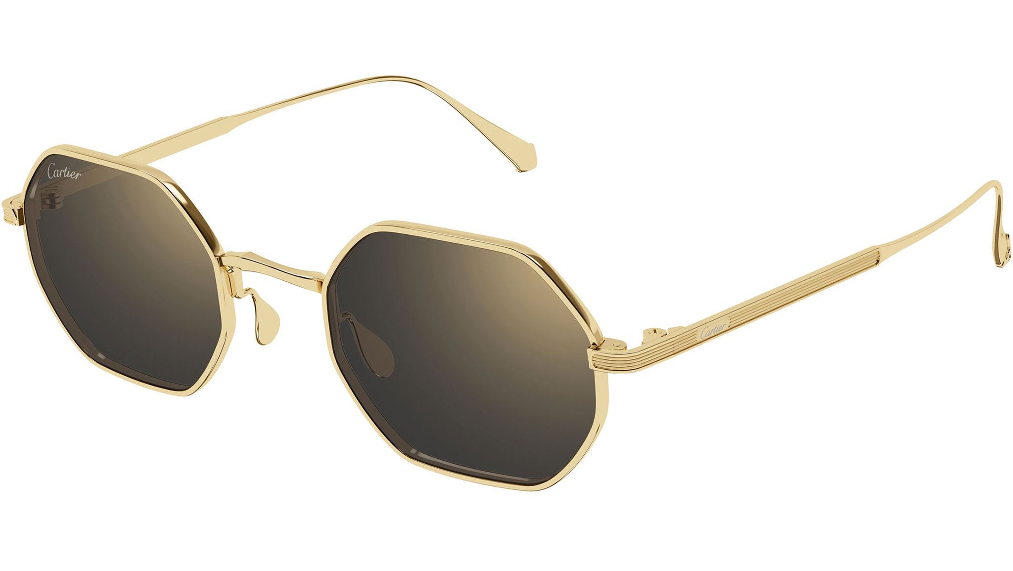 Cartier CT0627S Sunglasses 001 Gold Grey - eye-oo.com