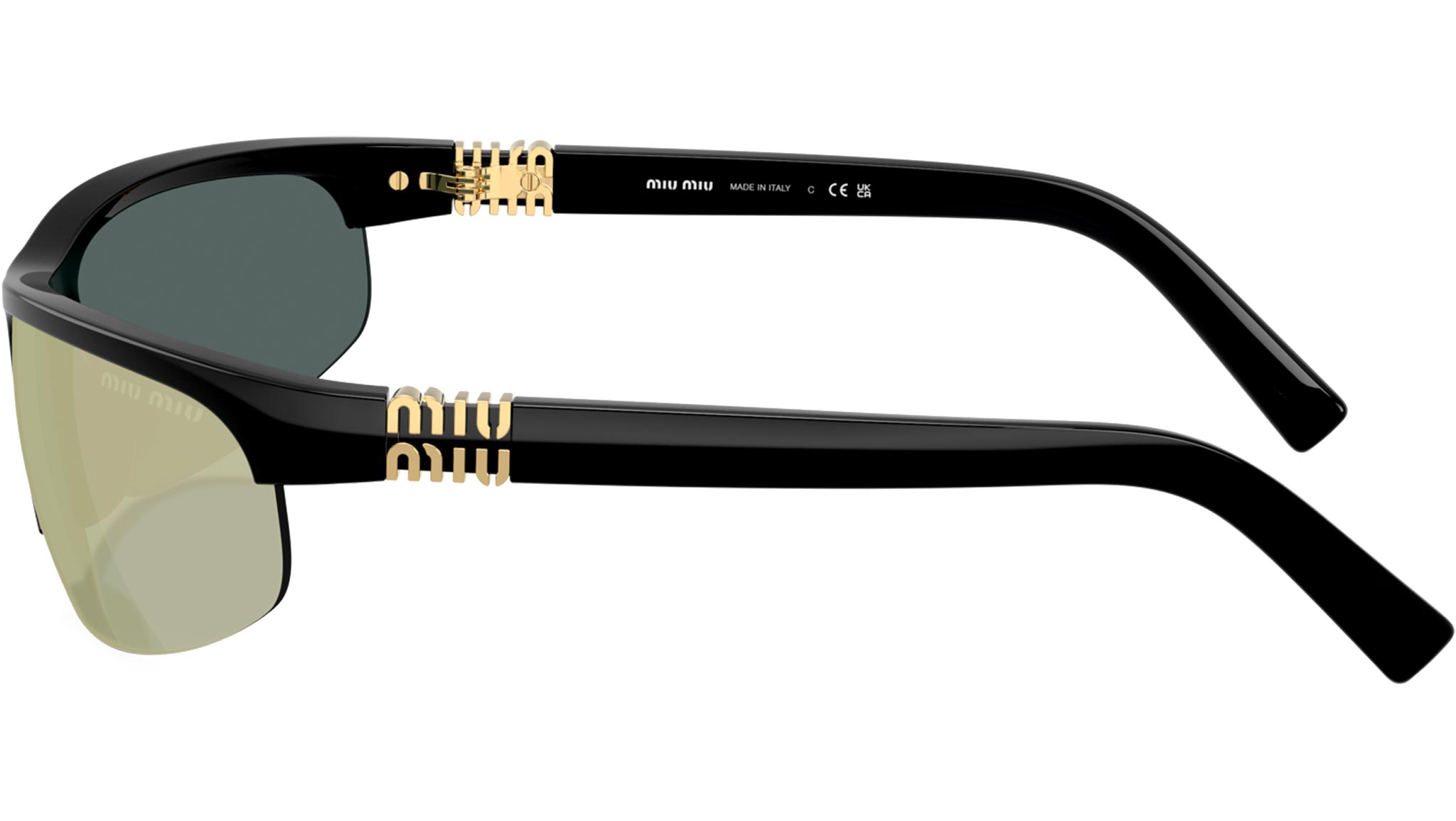 MU A02S Miu Miu Sunglasses 1AB90J Black - eye-oo.com
