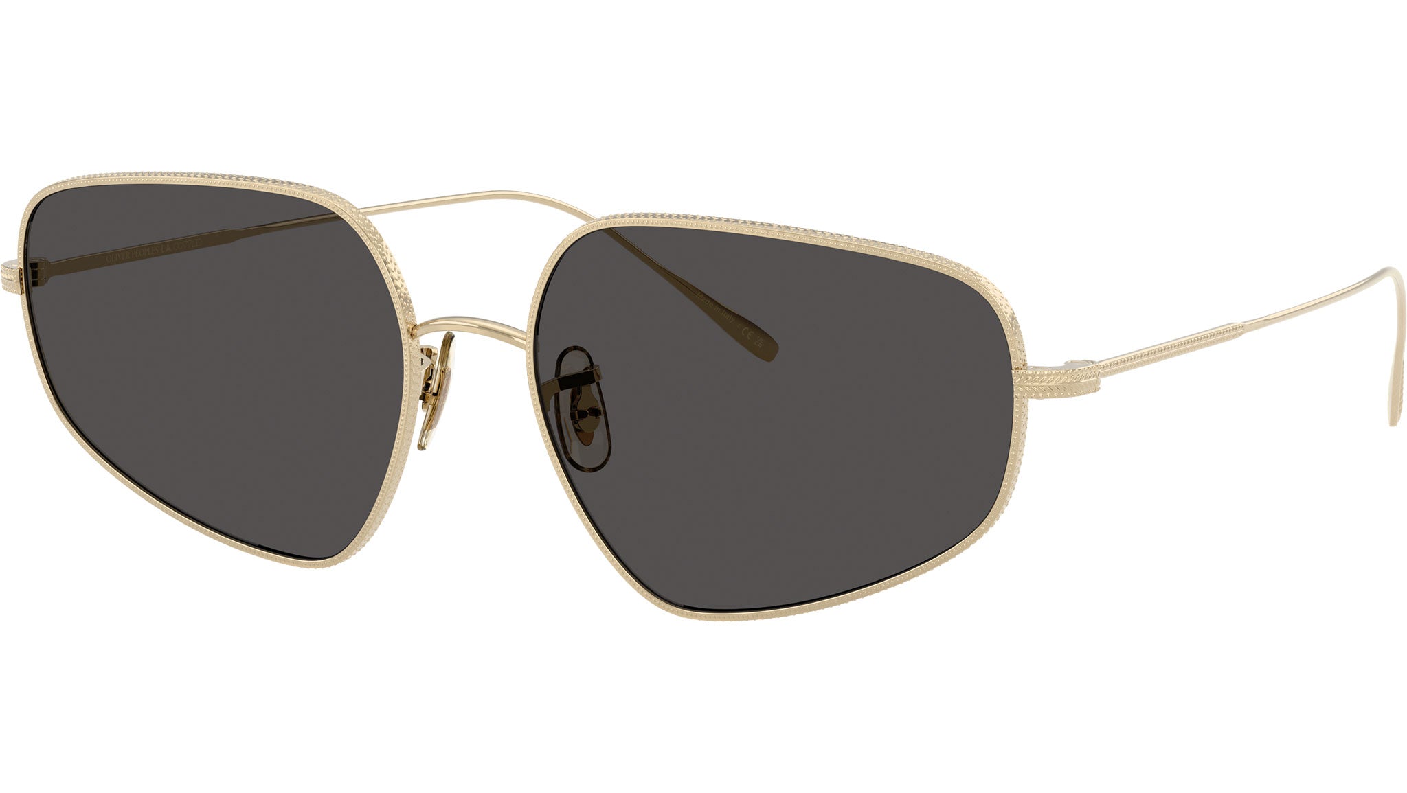 Oliver Peoples Gold Frame Sunglasses Oliver Peoples Avison with Soft Gold frame and Tuscan Brown  main image 3