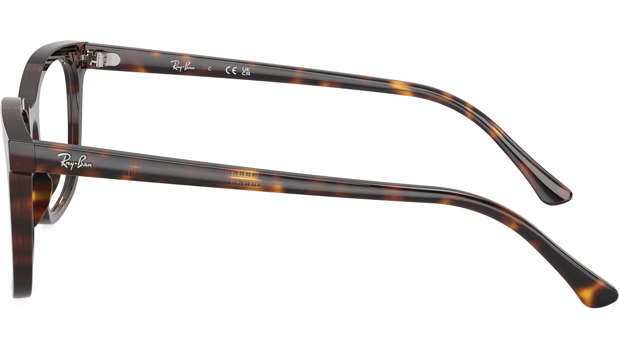 Ray-Ban Black and Tortoise Rectangular Women\'s Optical Glasses Ray-Ban RB7047 - Rectangle Tortoise Frame Eyeglasses  main image 2