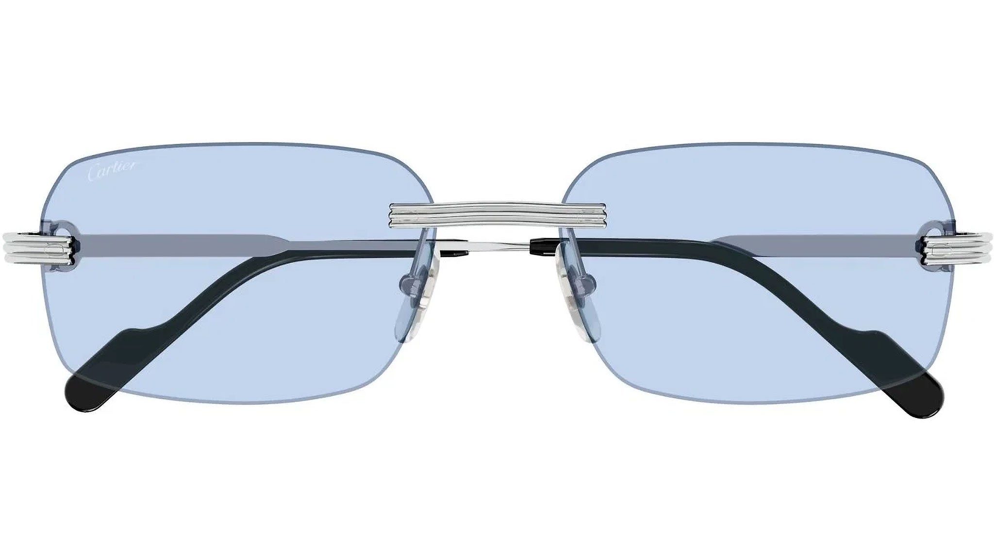 Cartier Première CT0271S Sunglasses 005 Shiny Silver - eye-oo.com