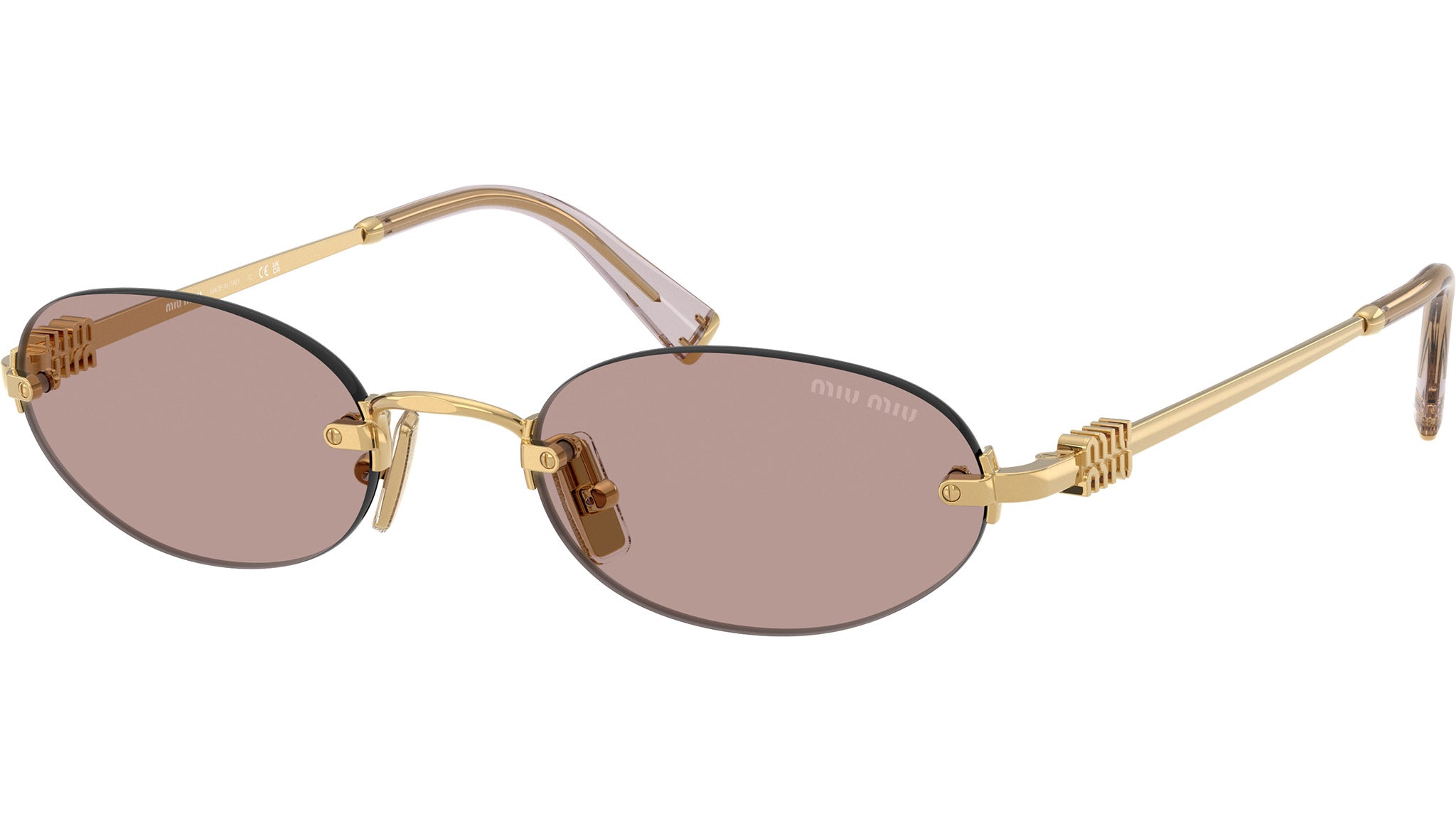 Miu Miu MUA54S Sunglasses 5AK20I Gold - eye-oo.com