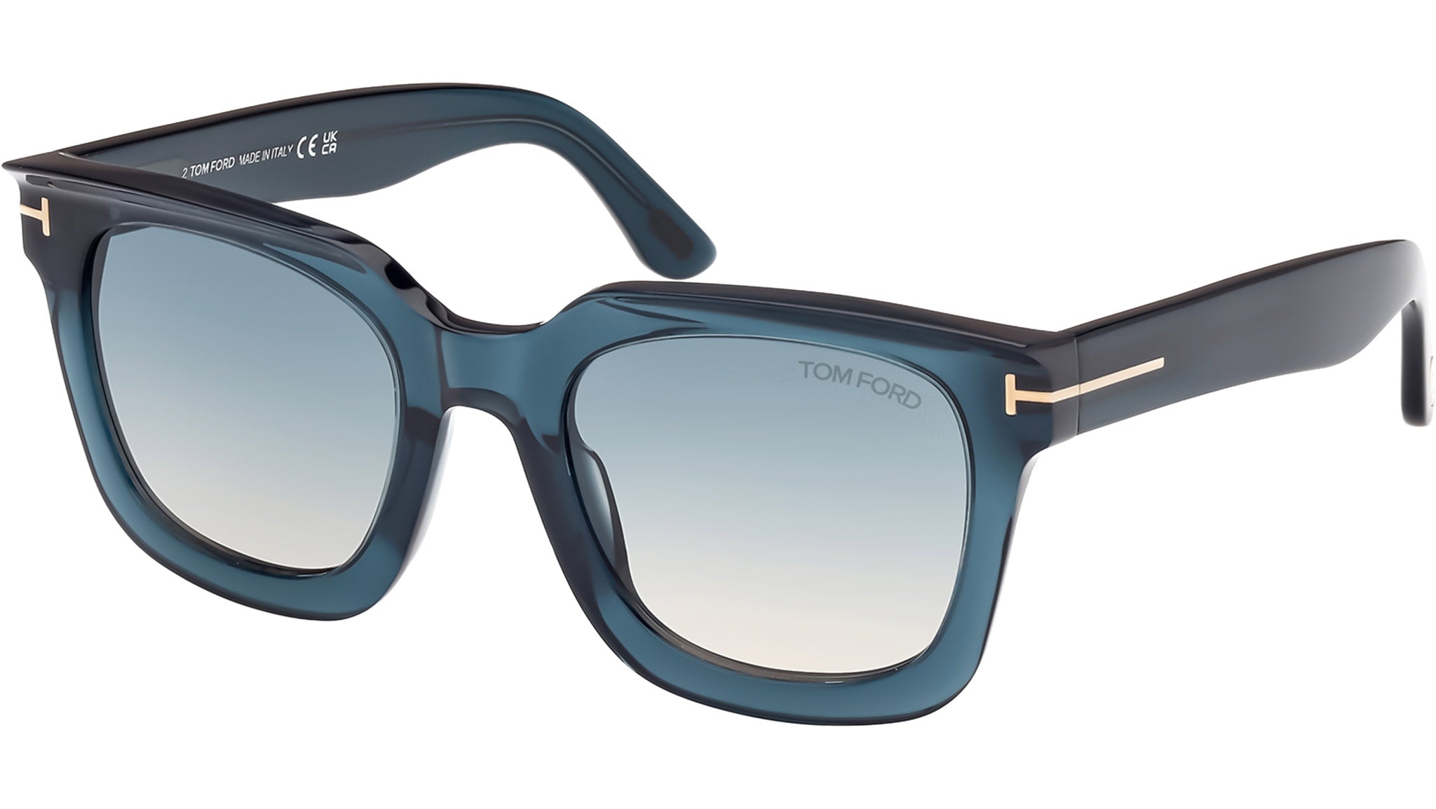 Tom Ford Leigh-02 Sunglasses FT1115 92P Shiny Blue - eye-oo.com