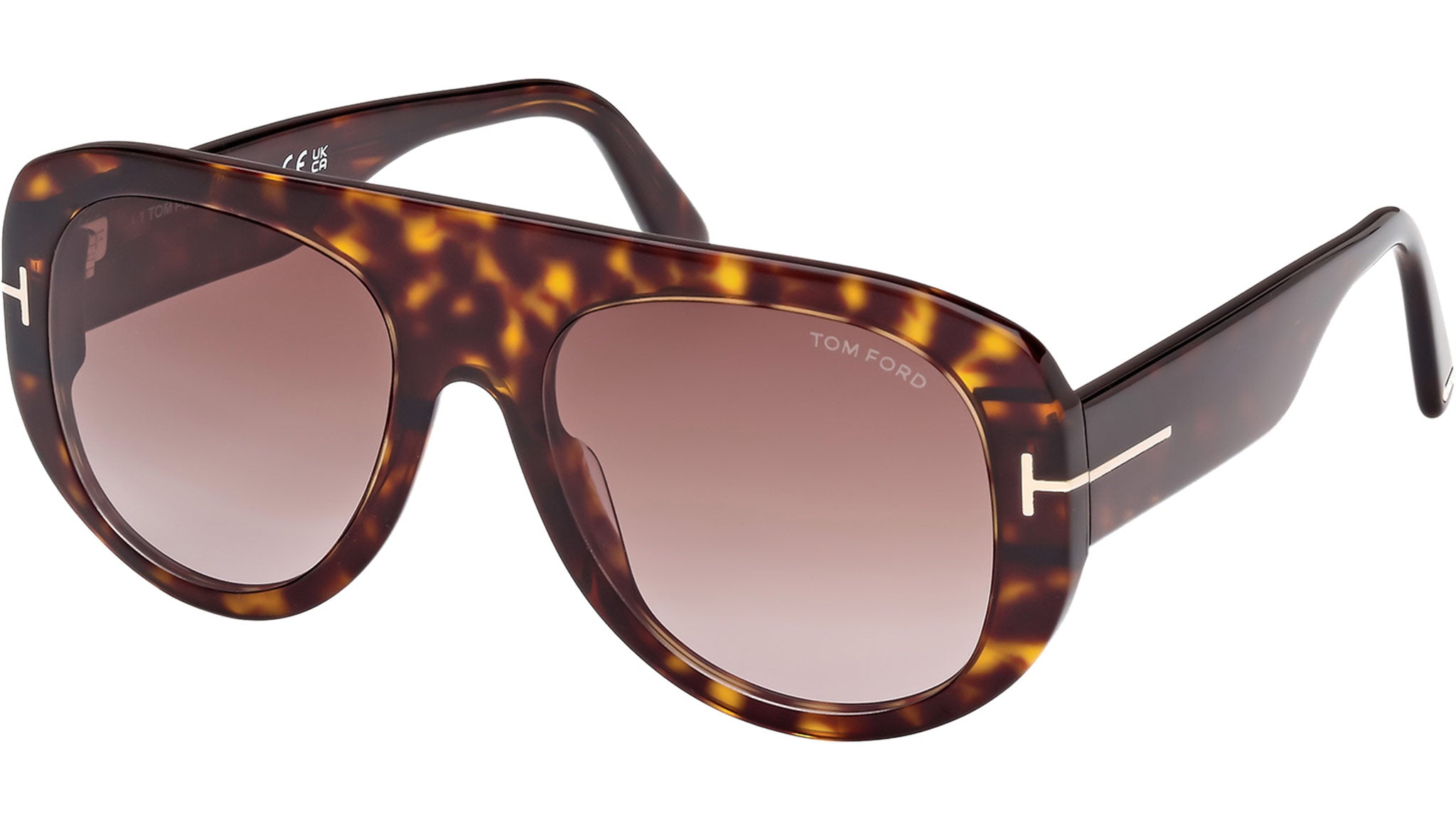 Tom Ford Lucille Cat Eye Sunglasses Dark Havanah Bordeaux Luxury Designer  #105 Tom Ford Cecil Sunglasses FT1078 52T Dark Havana - eye-oo.com main image 3