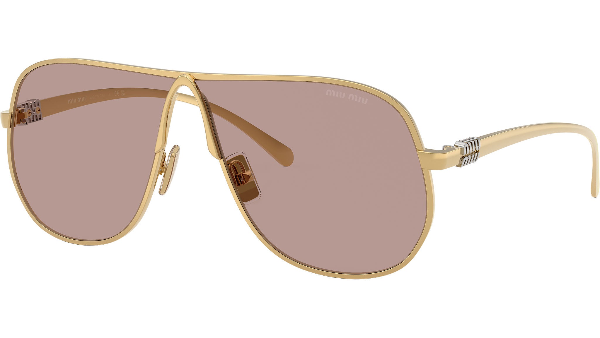 Miu Miu MUA56S Sunglasses 5AK20I Gold - eye-oo.com