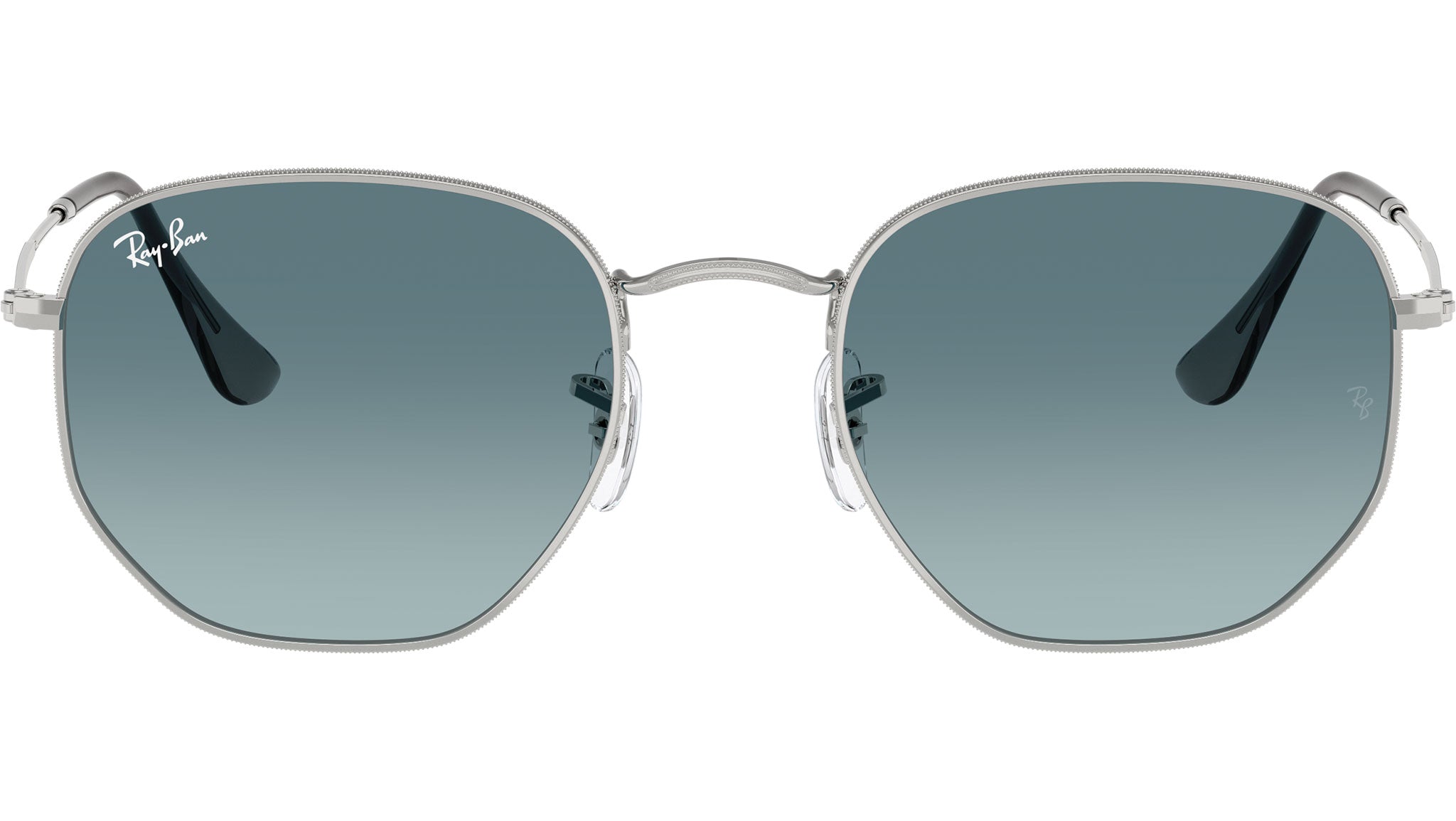 Ray-Ban Hexagonal RB3548N Sunglasses 003/3M Silver - eye-oo.com