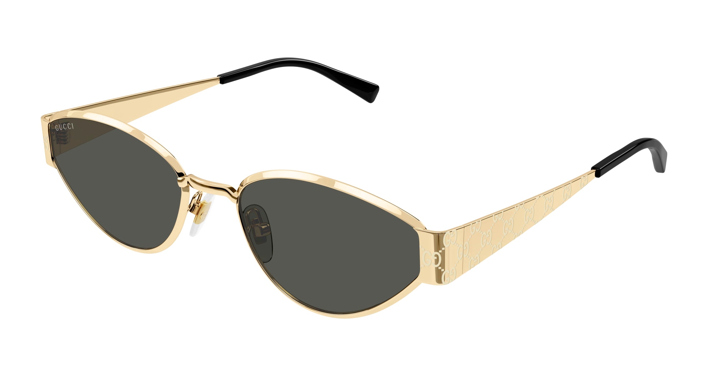 Gucci GG1853S 001 Geometric Sunglasses Gold - eye-oo.com